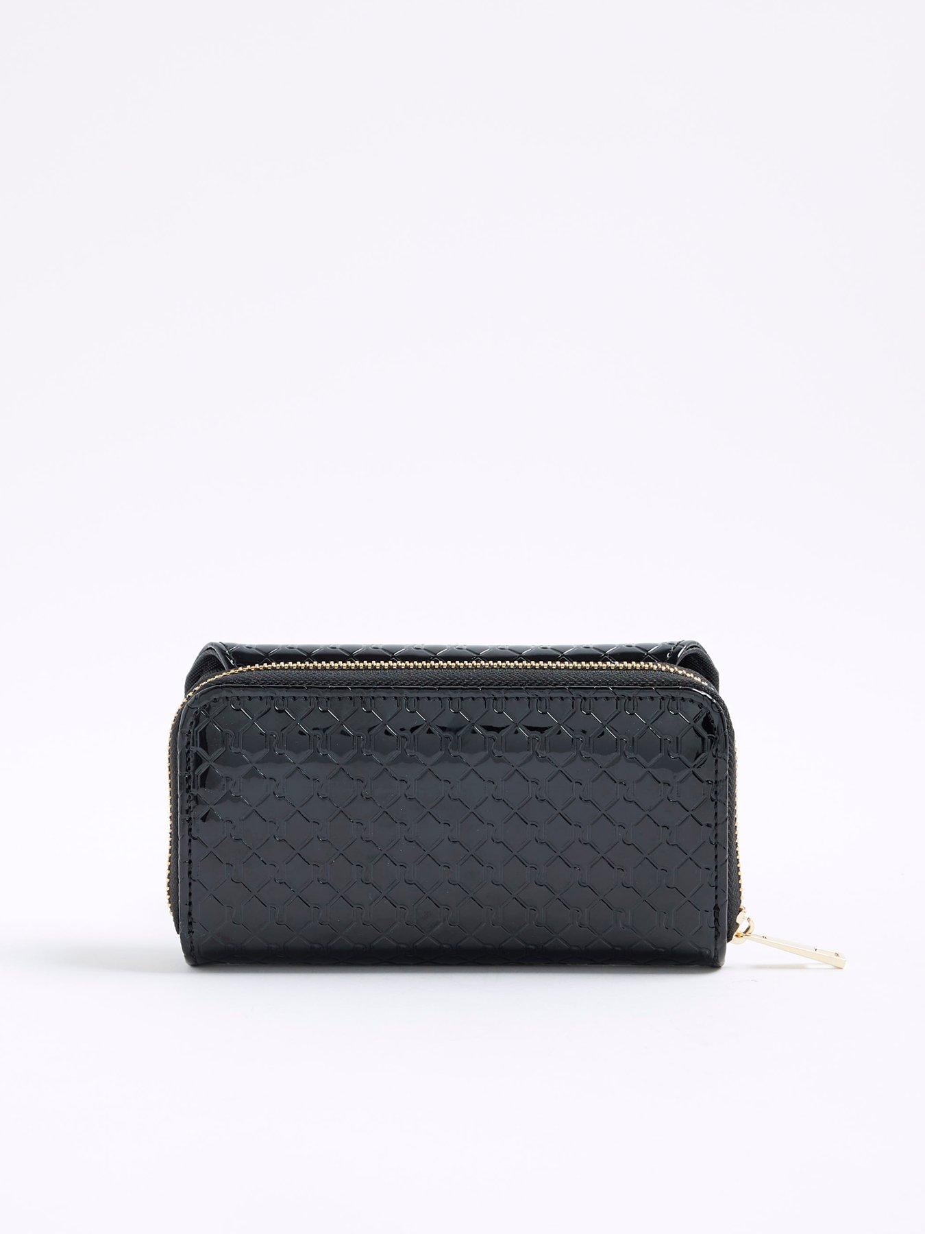  image of river-island-ri-monogram-embossed-purse-black