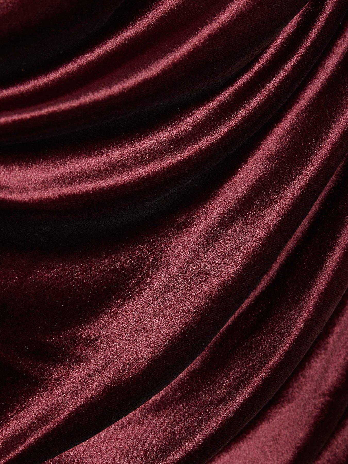  image of river-island-petite-velvet-drape-midi-dress-purple