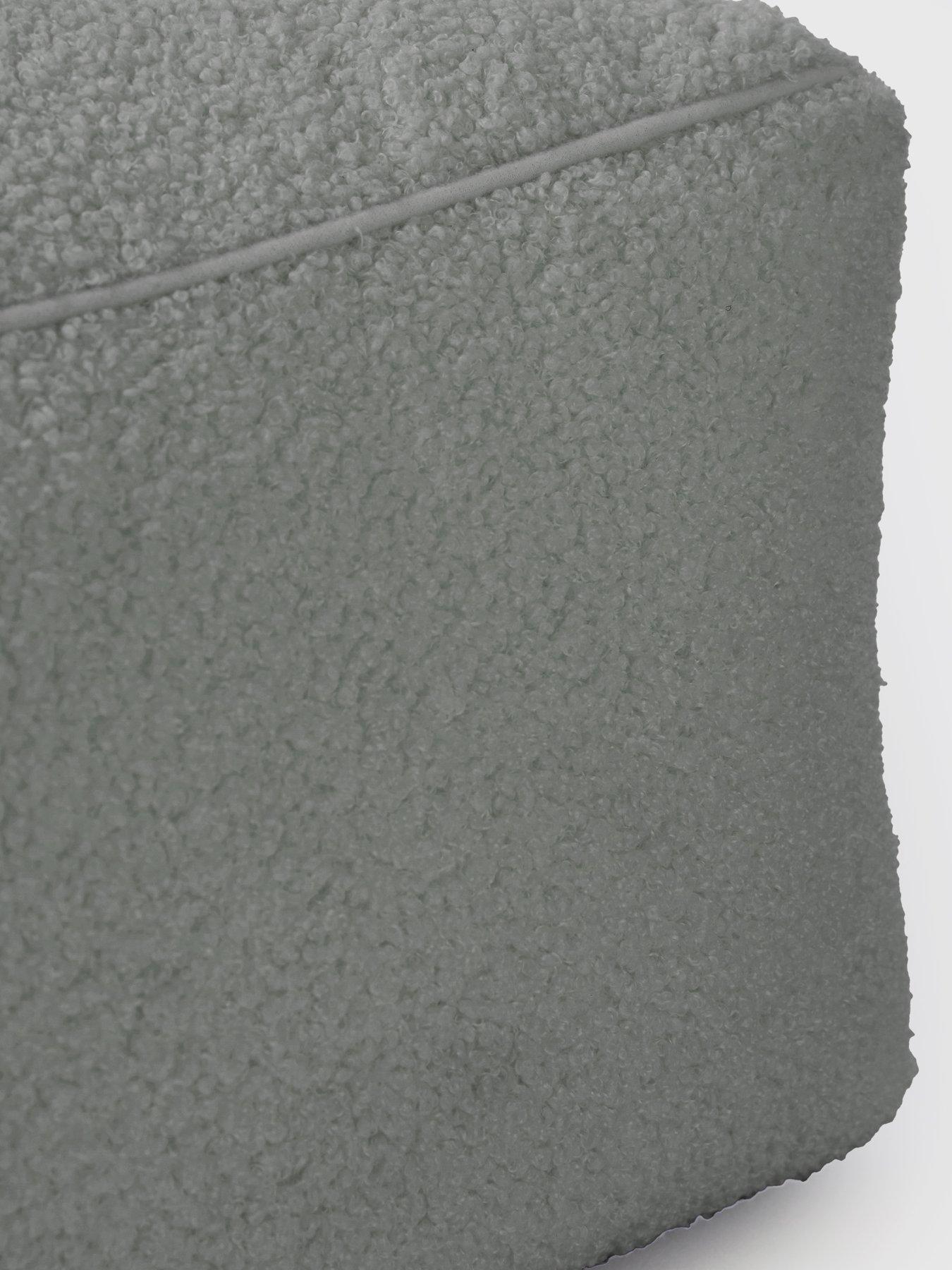 Image 5 of 6 of Very Home Boucle Square Footstool Beanbag