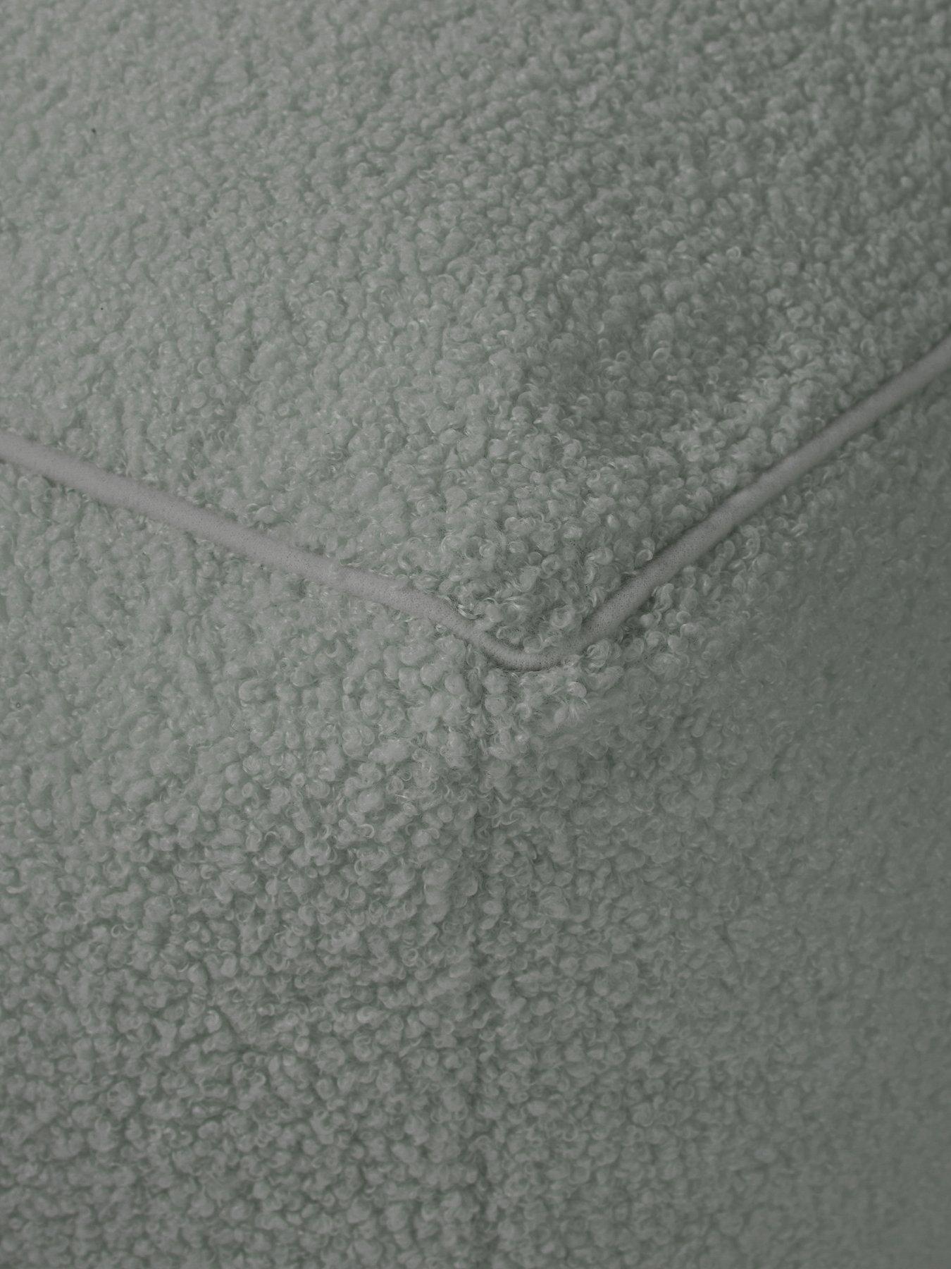 Image 6 of 6 of Very Home Boucle Square Footstool Beanbag