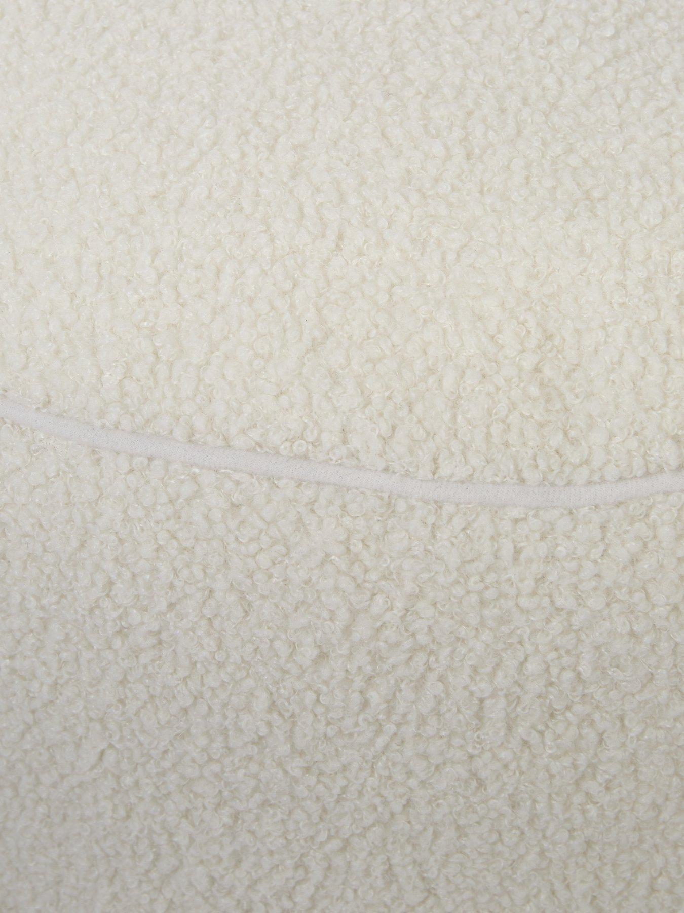 Image 4 of 5 of The Very Collection Boucle Round Footstool Beanbag