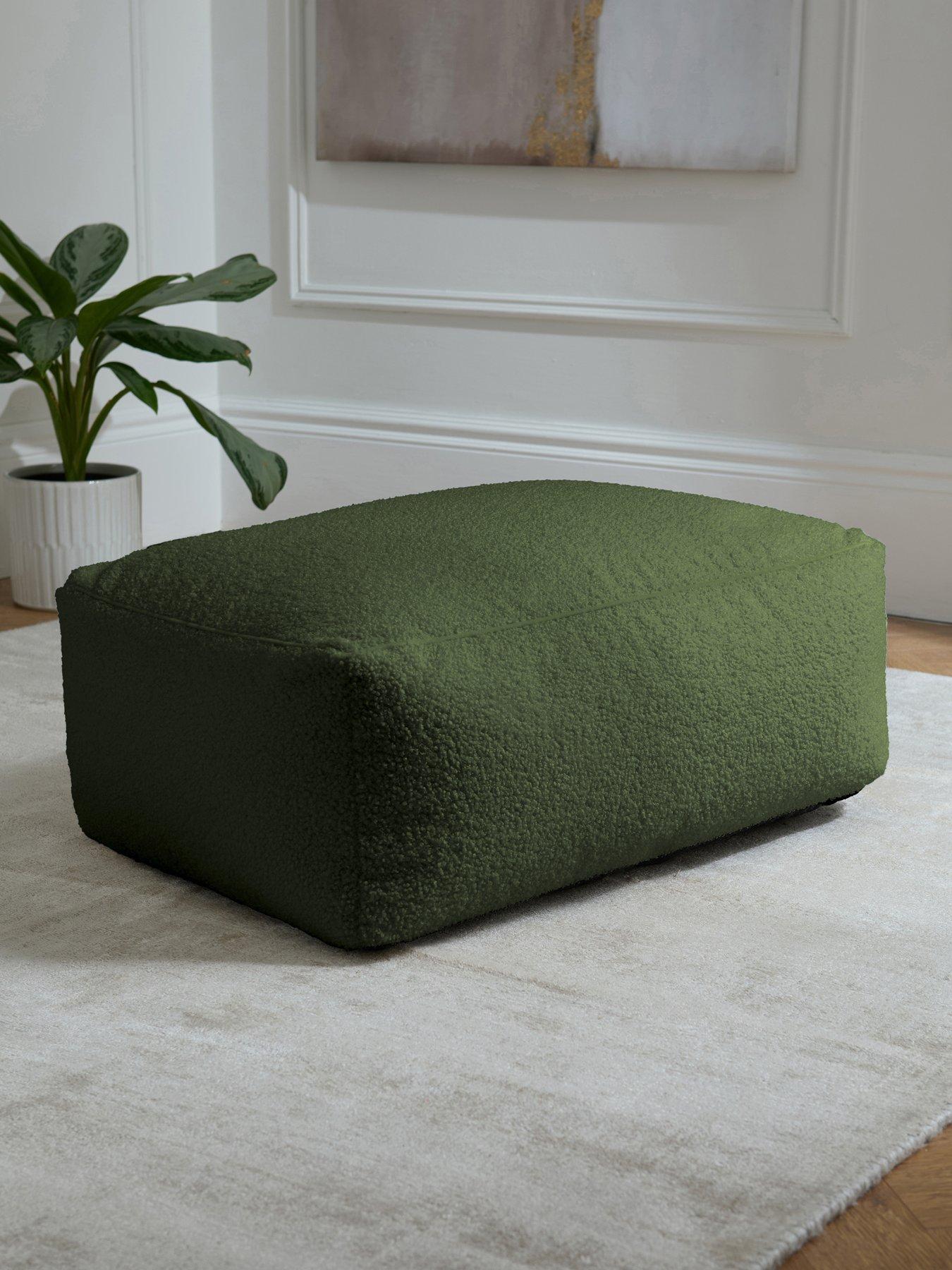 The Very Collection Boucle Rectangle Footstool Beanbag