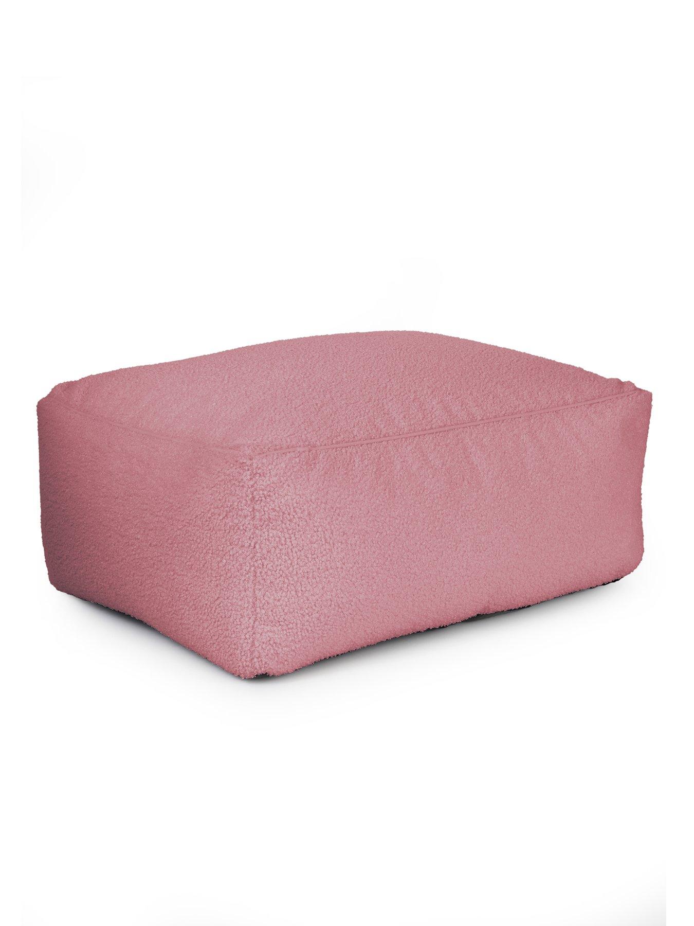  image of very-home-boucle-rectangle-footstool-beanbag