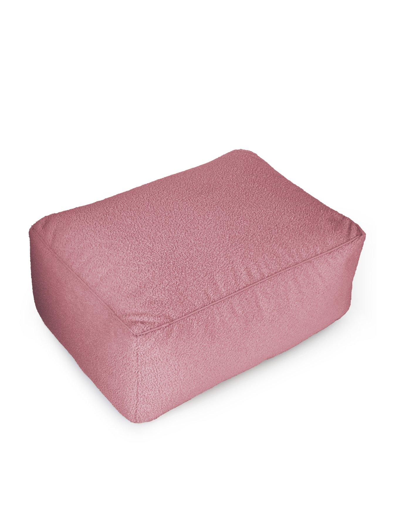 Image 4 of 6 of The Very Collection Boucle Rectangle Footstool Beanbag