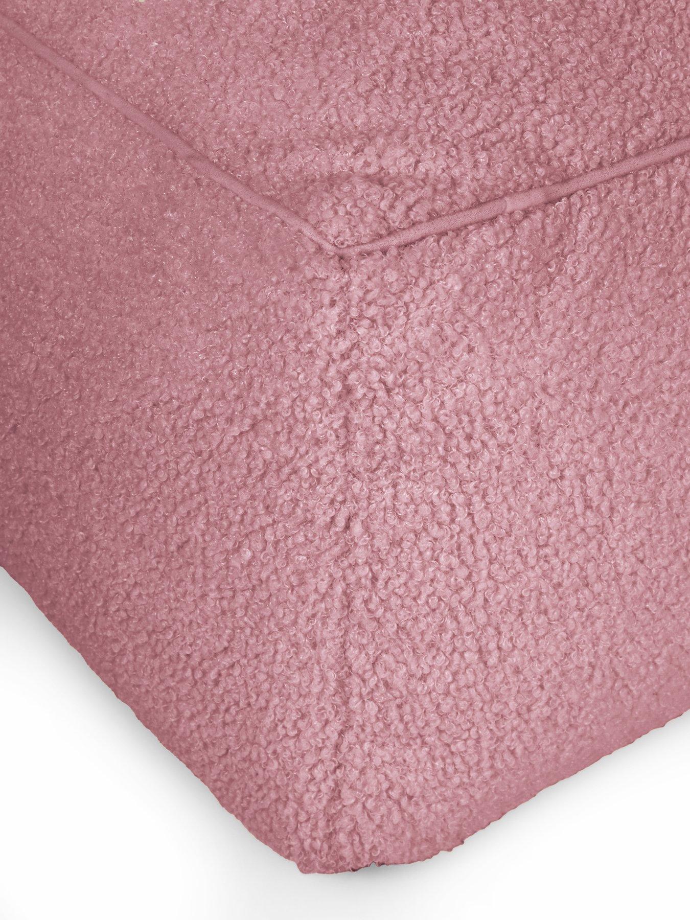Image 6 of 6 of The Very Collection Boucle Rectangle Footstool Beanbag