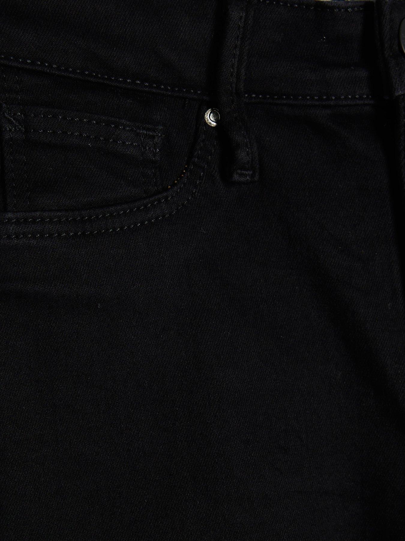  image of river-island-petite-mid-rise-sculpt-molly-watford-jeansnbsp--black