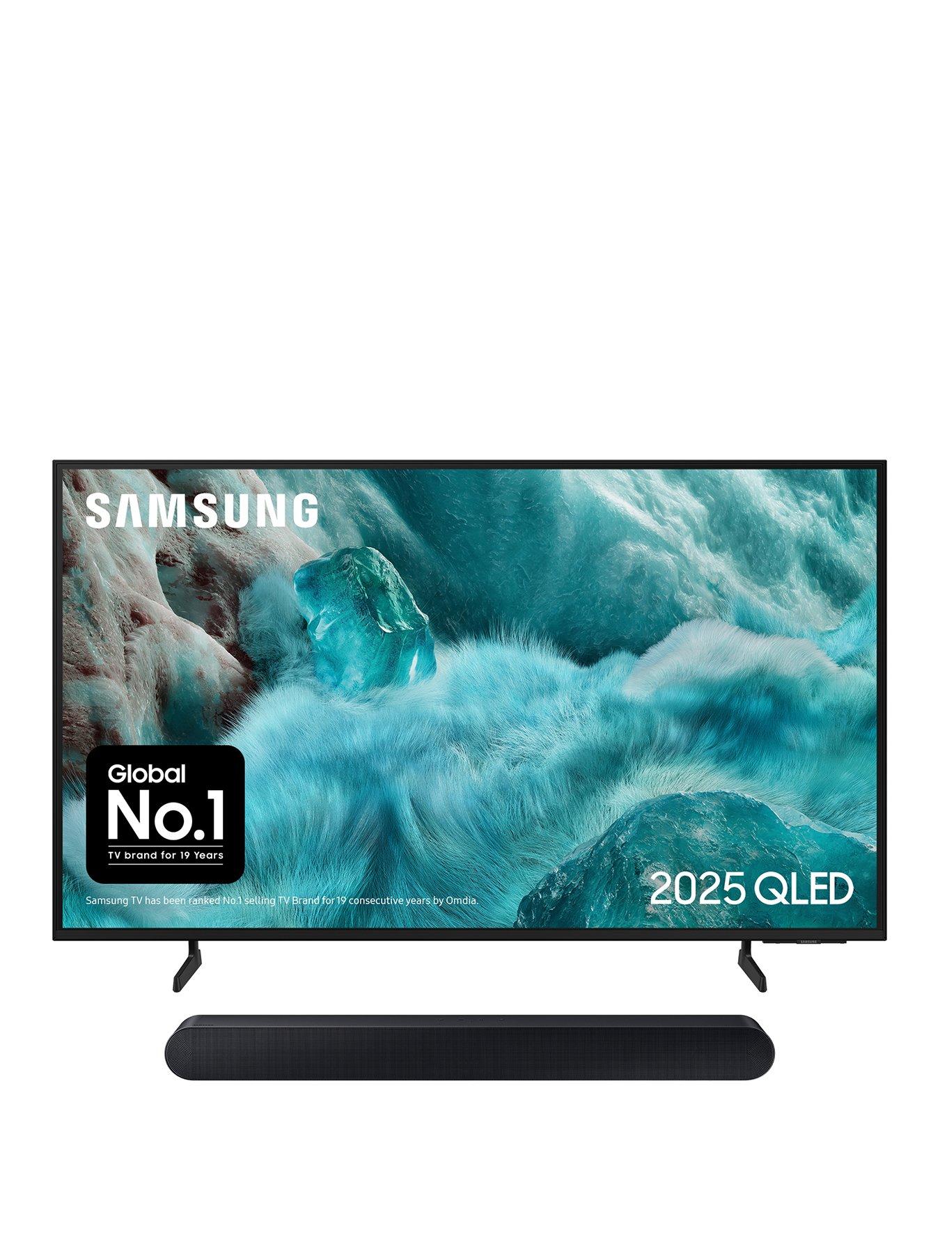 Image 1 of 8 of Samsung TV & Soundbar Package- QE43Q7FA, 43 inch, QLED 4K, Smart TV S60D 5.0ch, All-in-One Soundbar, Q-Symphony,Dolby Atmos