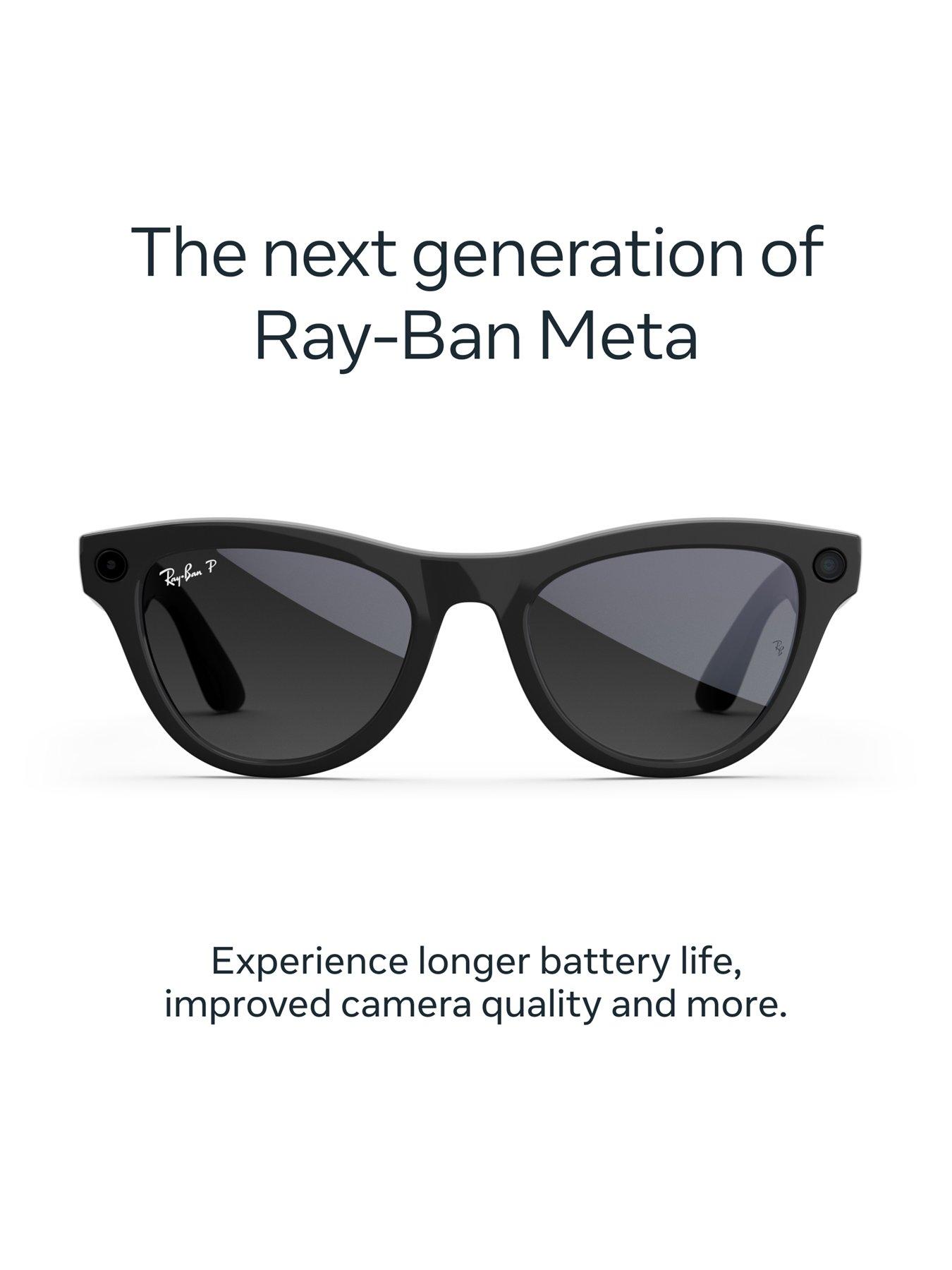 Image 2 of 8 of Ray-Ban Meta Skyler (Gen 2) - Shiny Black, Polarised Gradient Graphite lenses