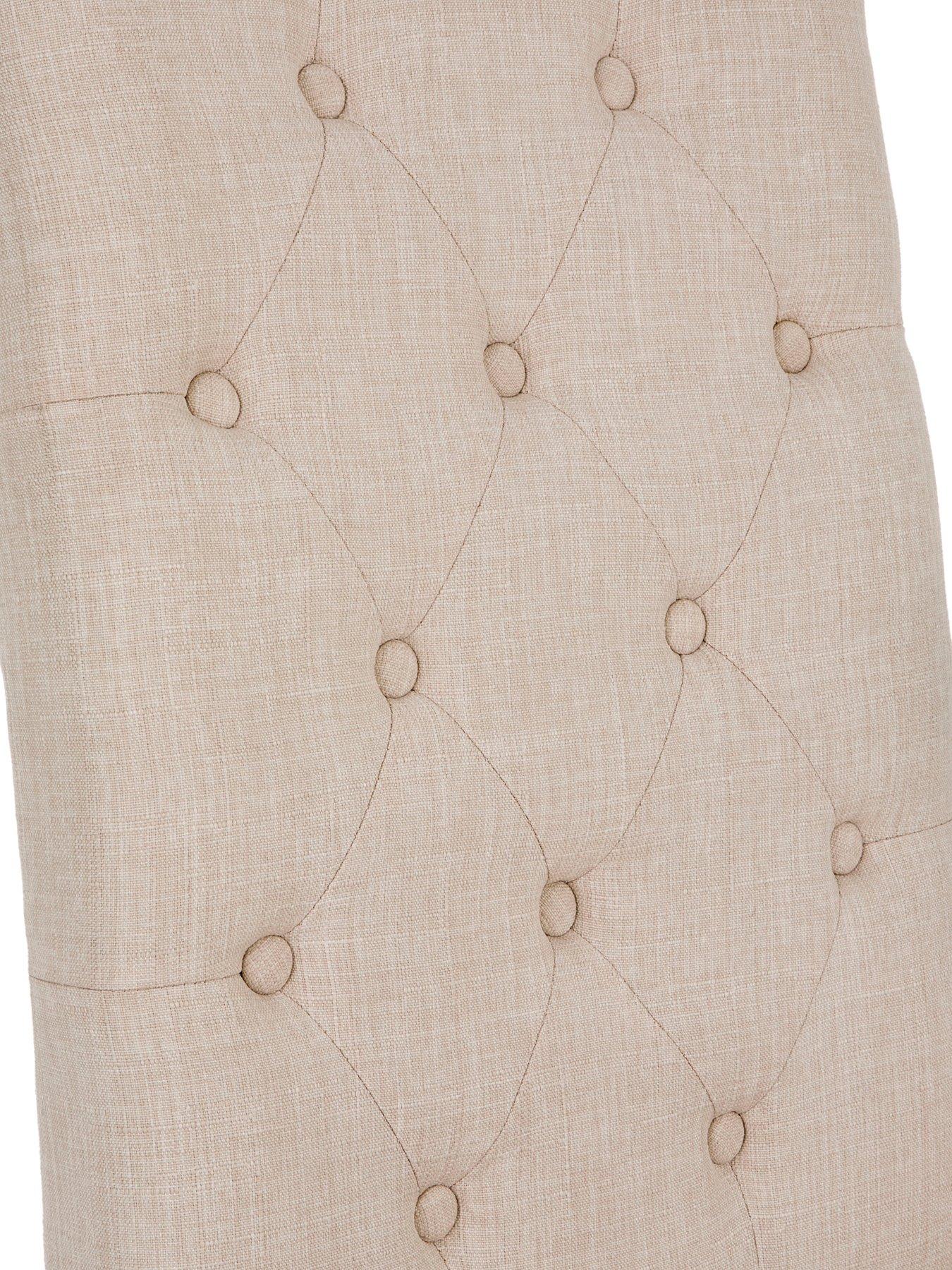 Image 5 of 7 of The Very Collection Pair of&nbsp;Scroll Back Fabric Dining Chairs - Natural/Oak - FSC&reg; Certified