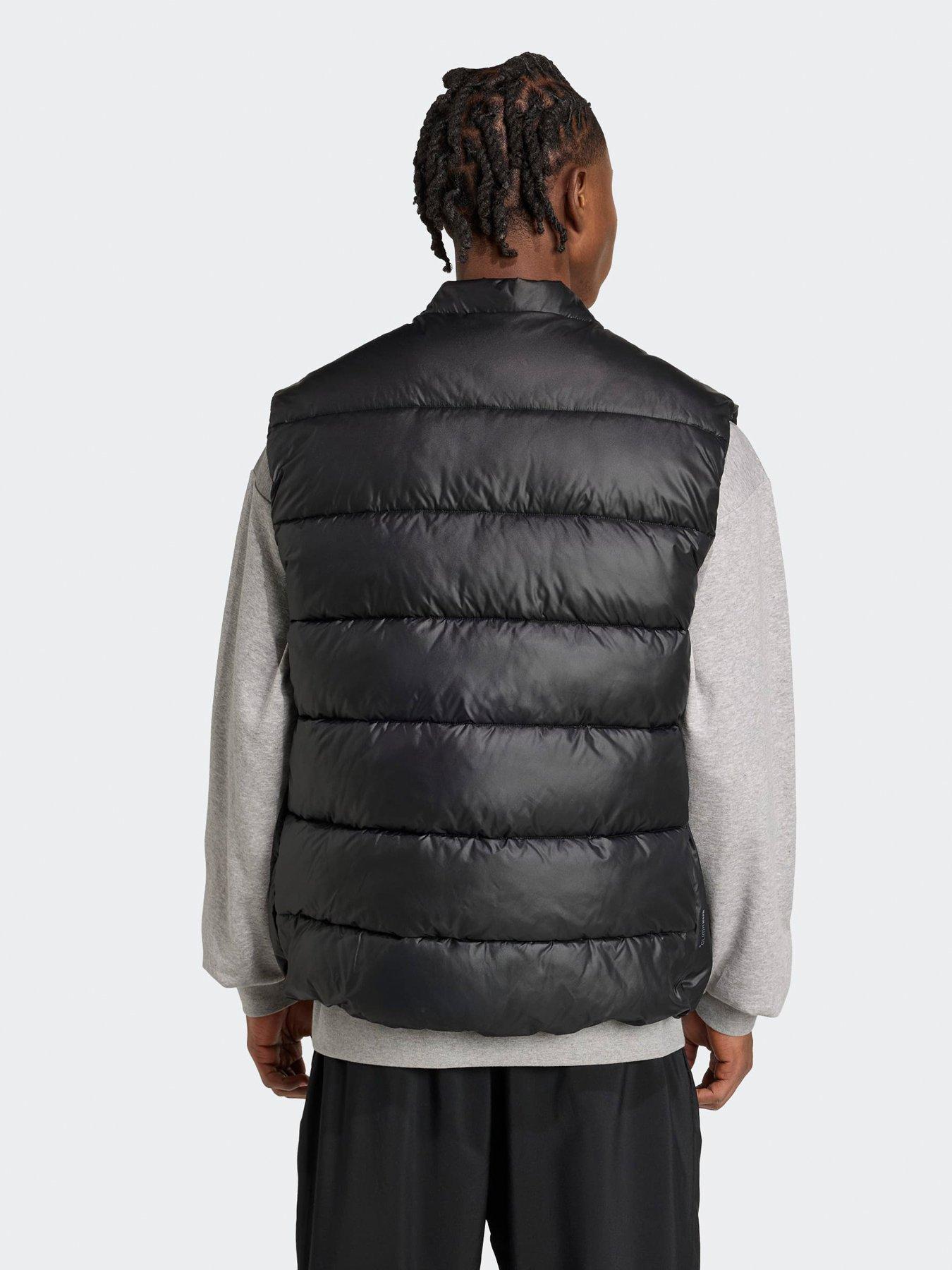  image of adidas-originals-mens-essential-puffer-vest-jacket-black