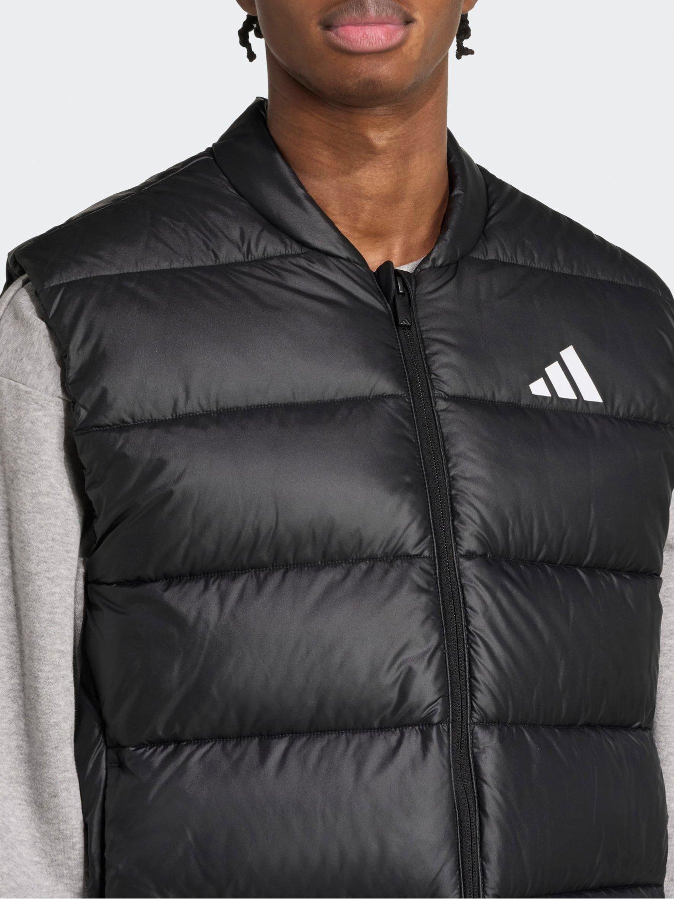  image of adidas-originals-mens-essential-puffer-vest-jacket-black
