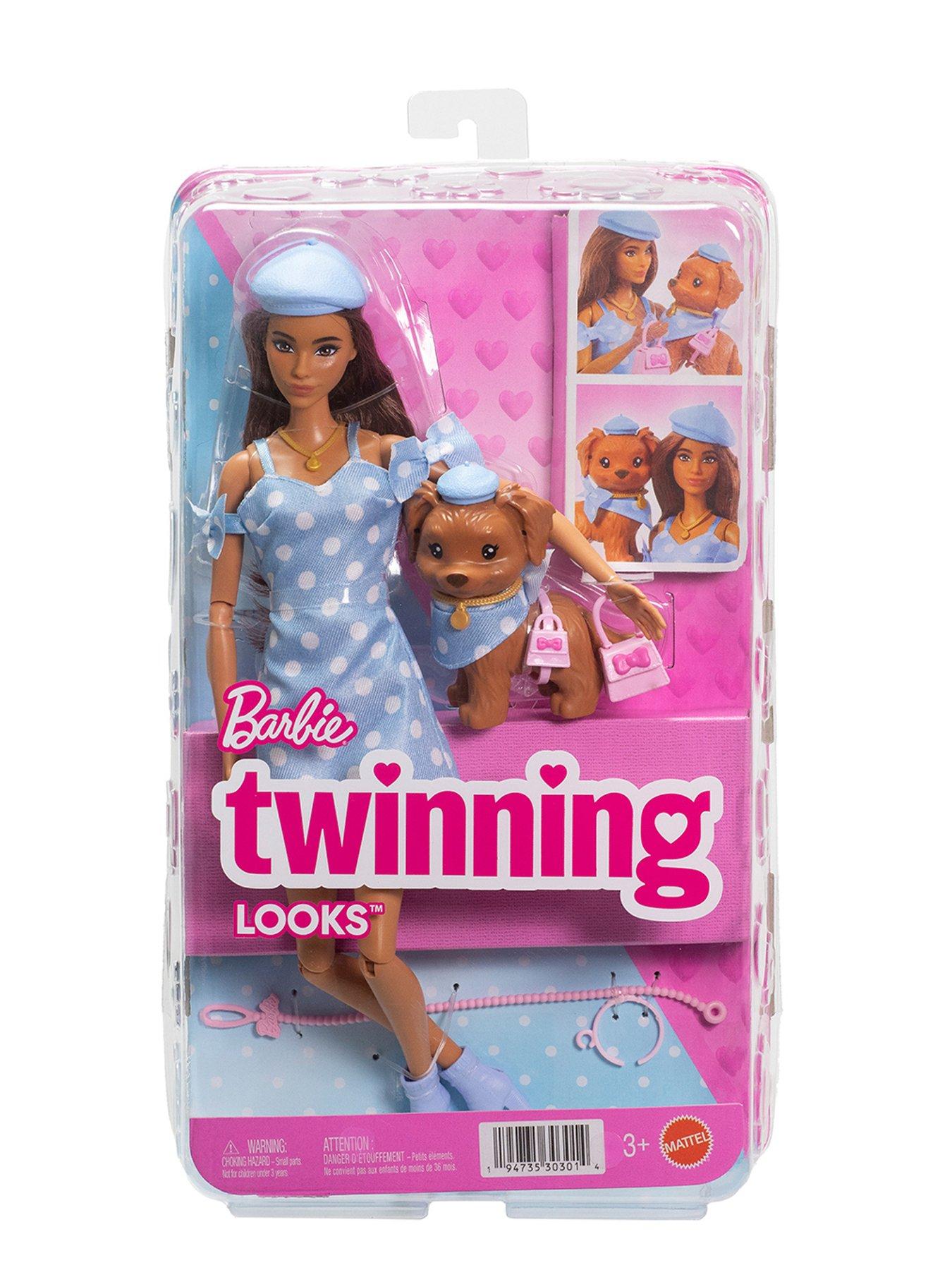 Image 6 of 6 of Barbie Twinning Looks Fashion Doll with Pet Dog - Brunette
