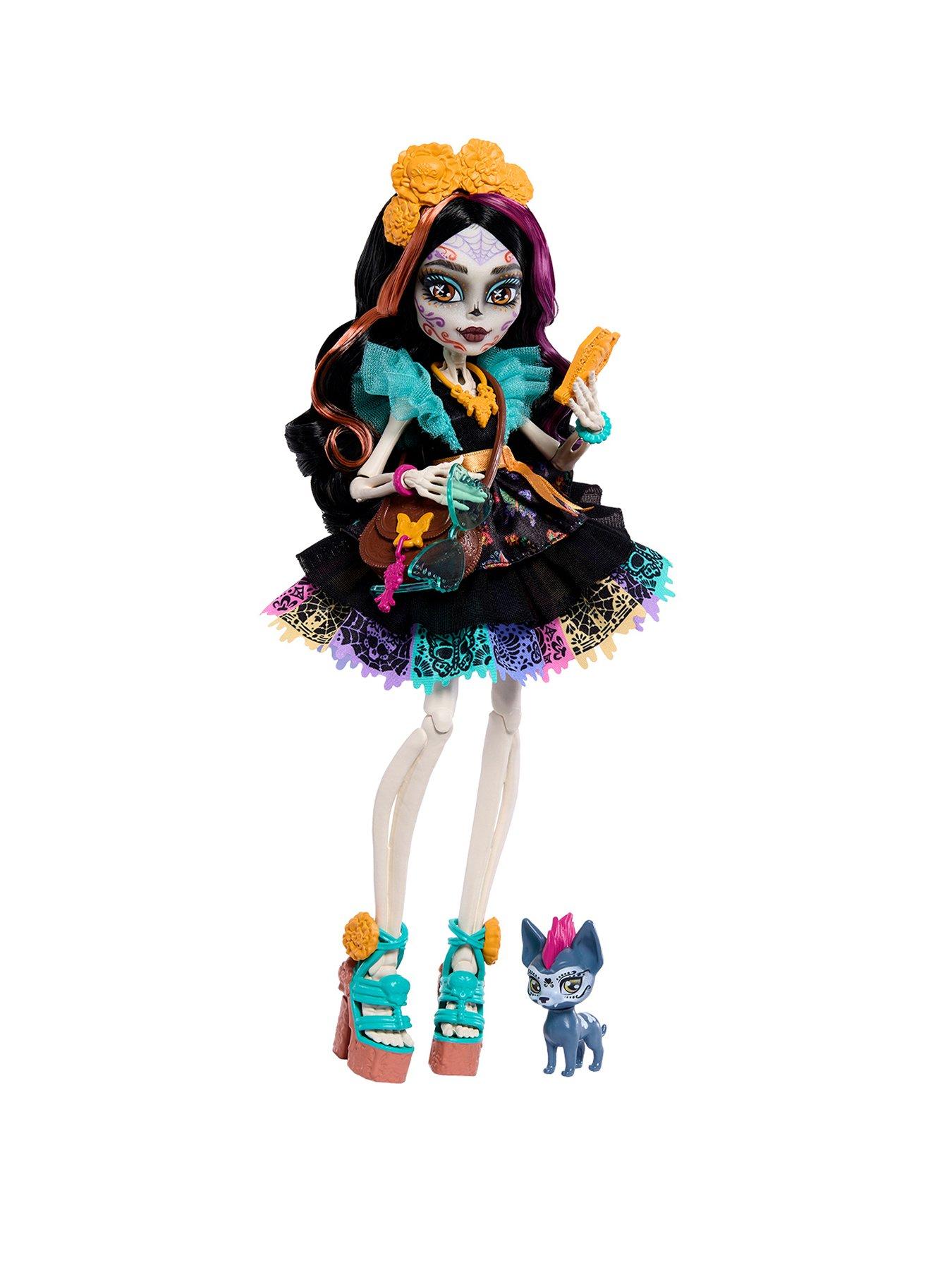 Image 1 of 7 of Monster High Skelita Calaveras Fashion Doll in Ruffled Dress