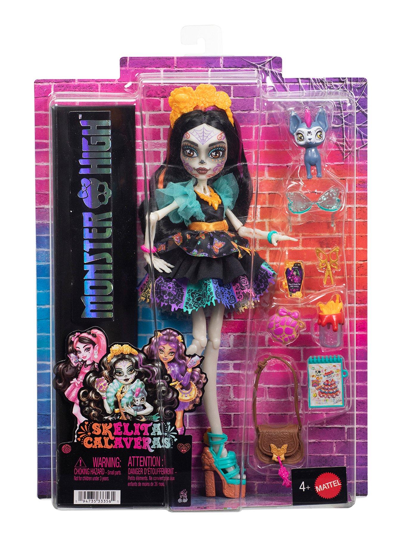 Image 7 of 7 of Monster High Skelita Calaveras Fashion Doll in Ruffled Dress