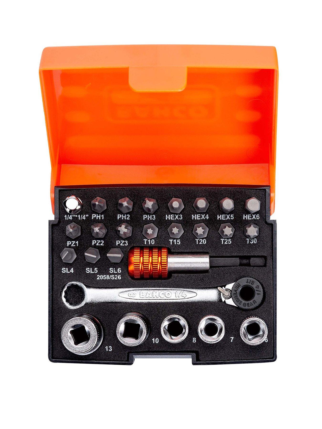 bahco-2058s26-14in-drive-ratchet-socket-set-26-piece