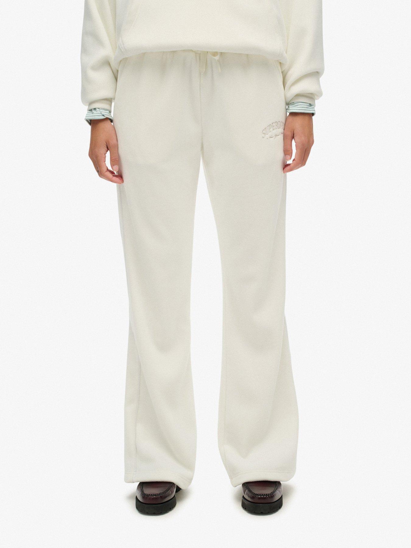  image of superdry-country-club-velour-track-pant-off-white