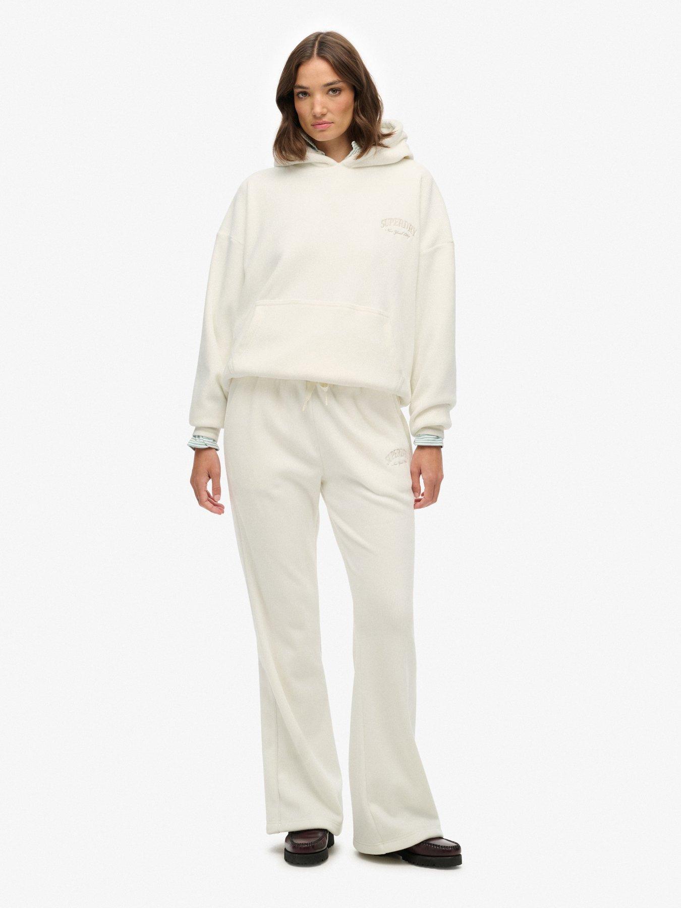  image of superdry-country-club-velour-track-pant-off-white