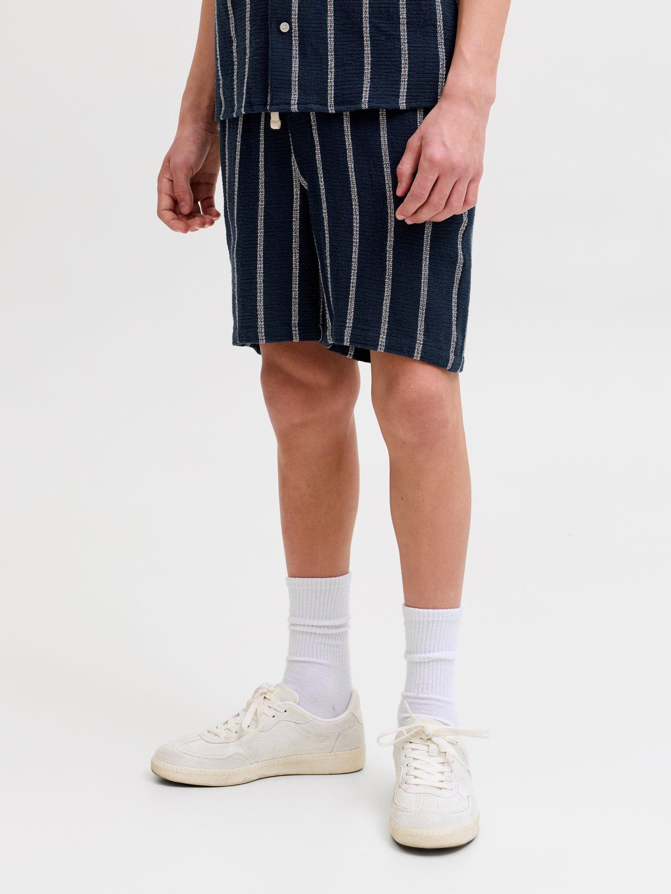 Jack & Jones Junior Boys Stripe Co-Ord Shorts - Sky Captain