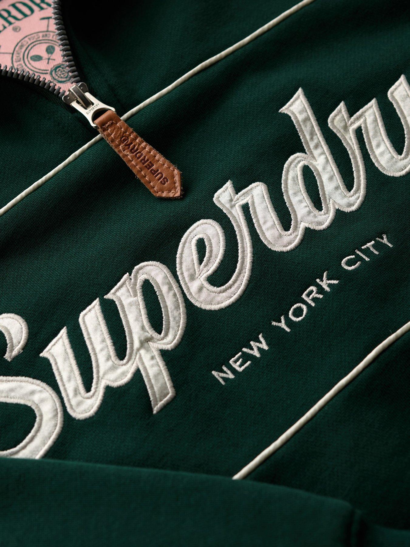  image of superdry-country-club-loose-14-zip-enamel-green