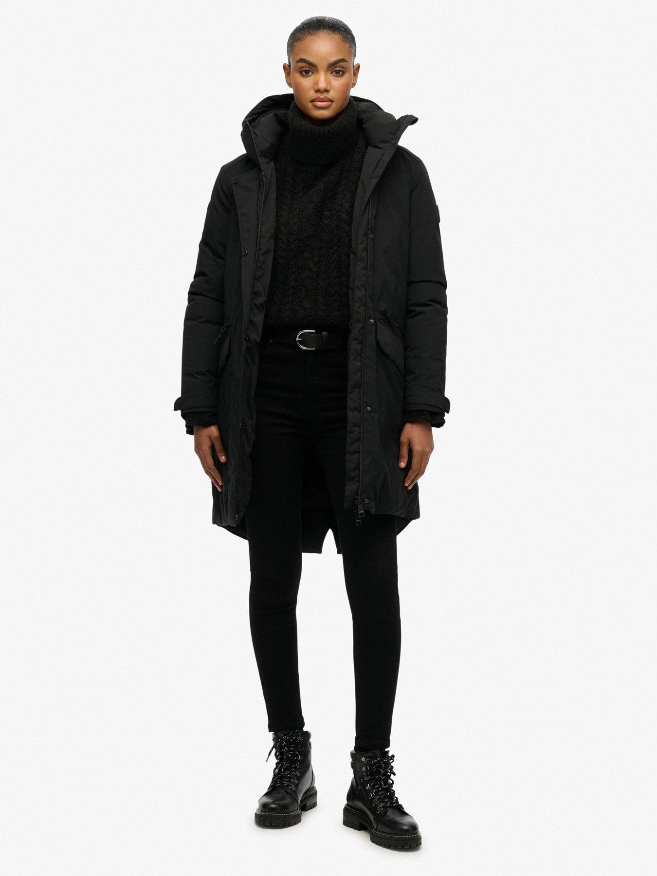  image of superdry-city-fishtail-padded-parka-black