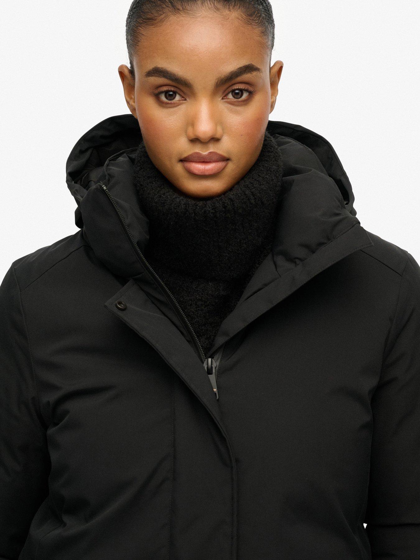  image of superdry-city-fishtail-padded-parka-black