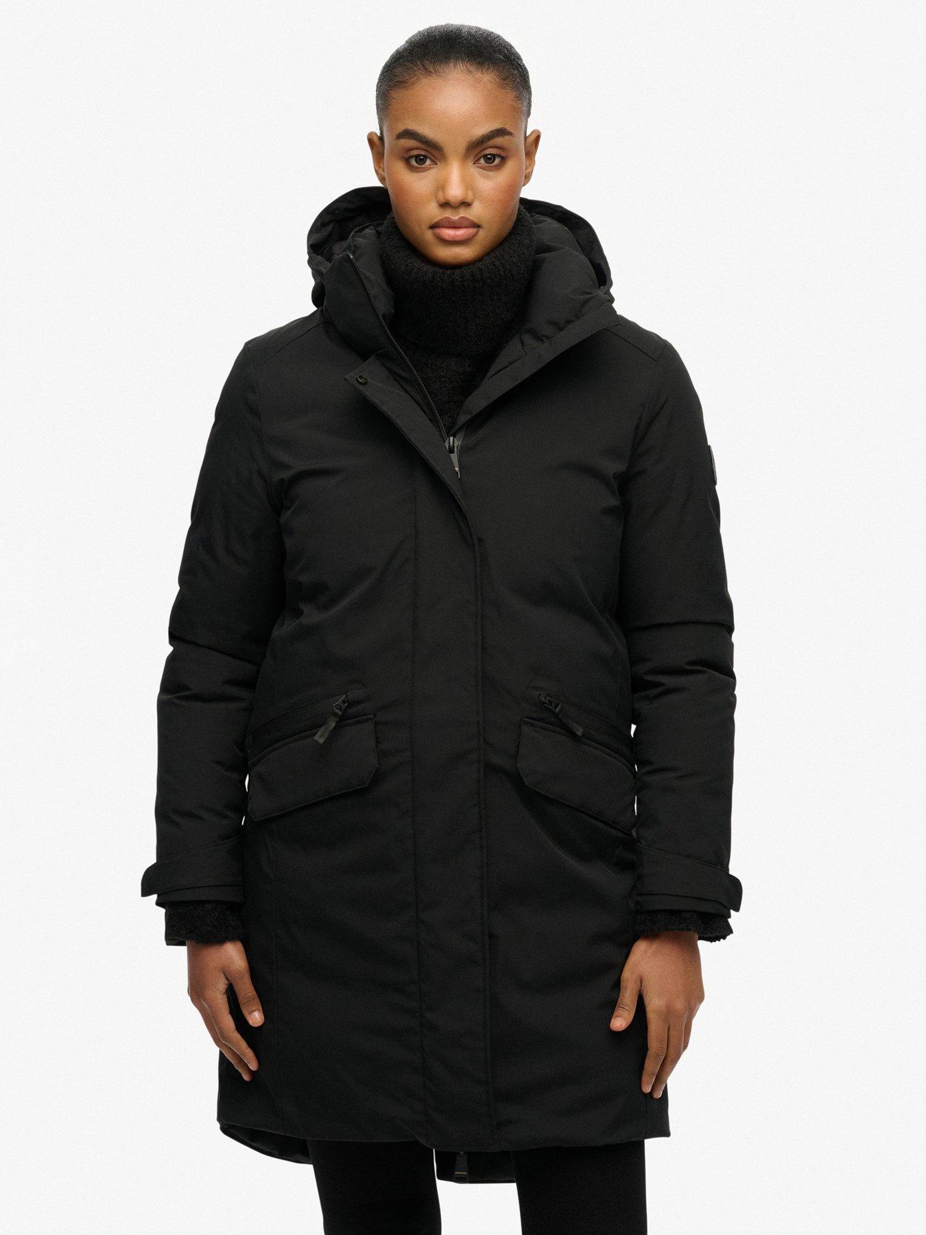  image of superdry-city-fishtail-padded-parka-black