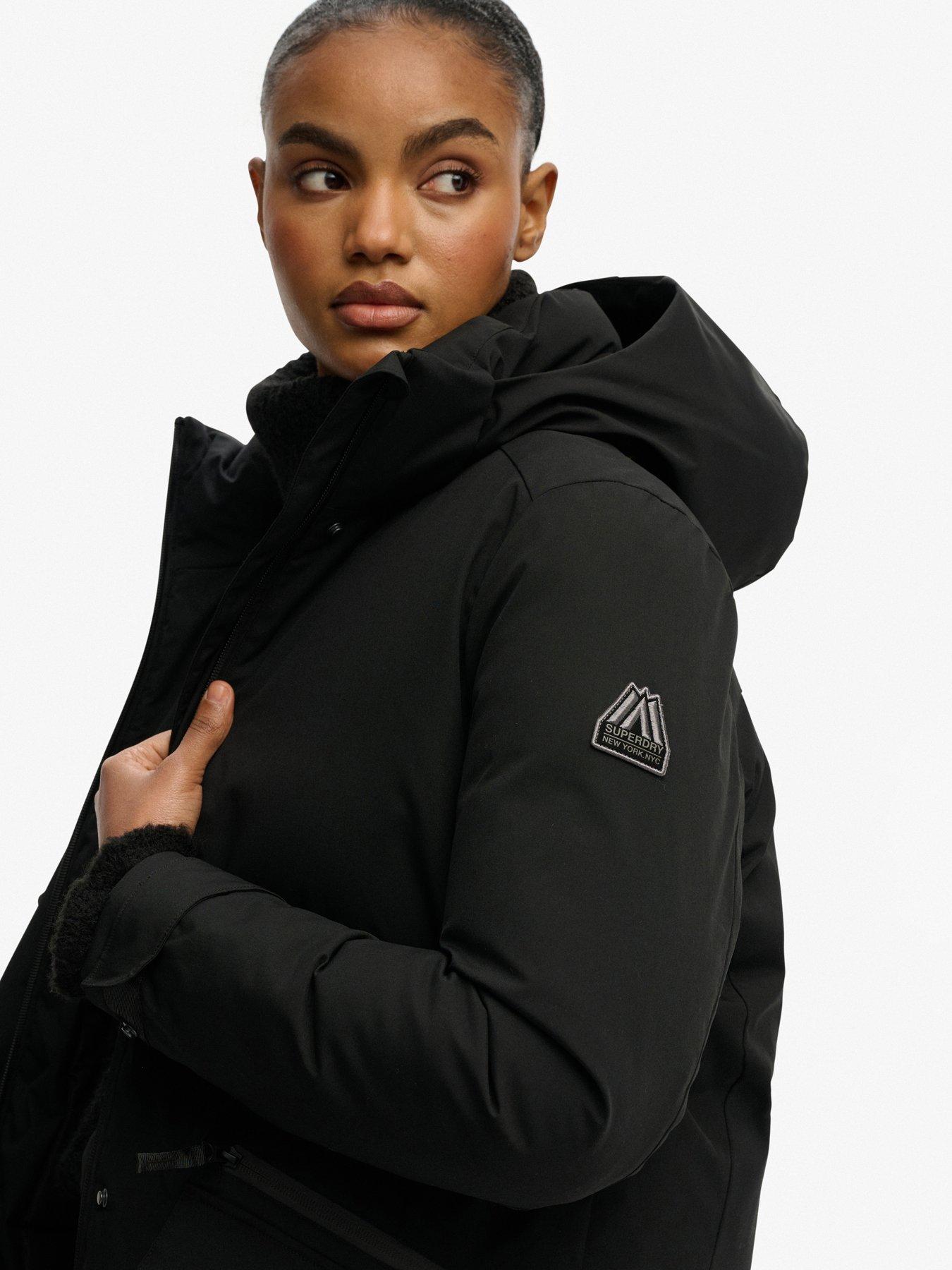  image of superdry-city-fishtail-padded-parka-black