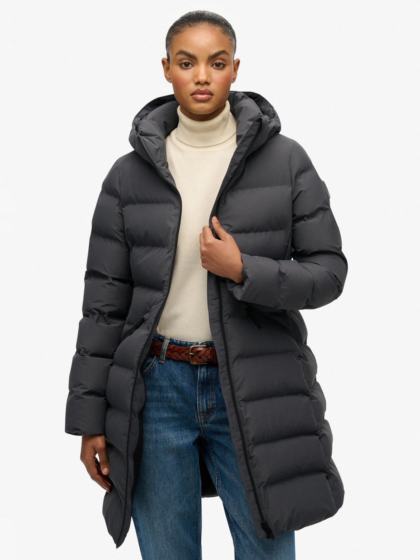  image of superdry-city-mid-padded-jacket-ebony-black