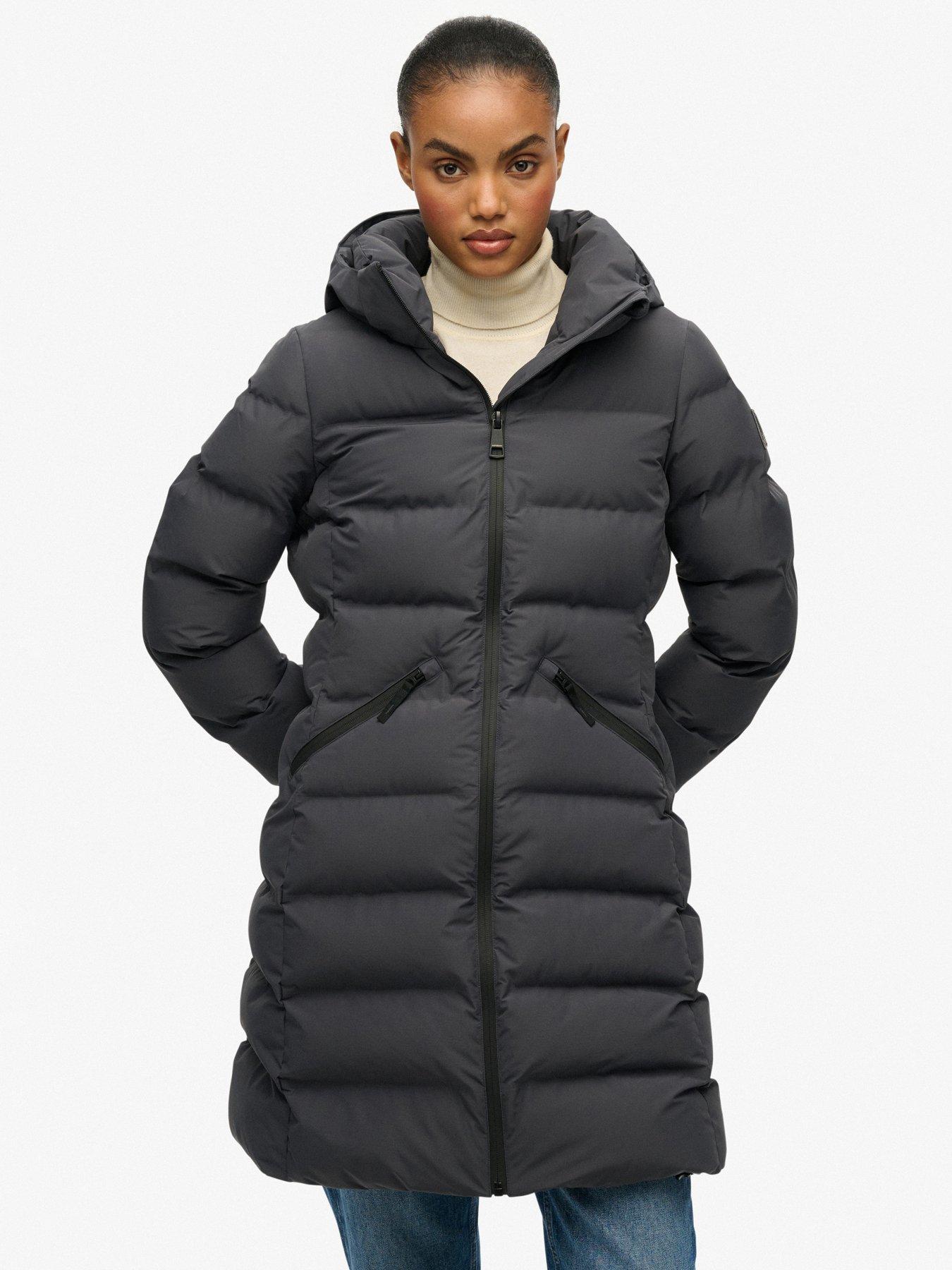  image of superdry-city-mid-padded-jacket-ebony-black