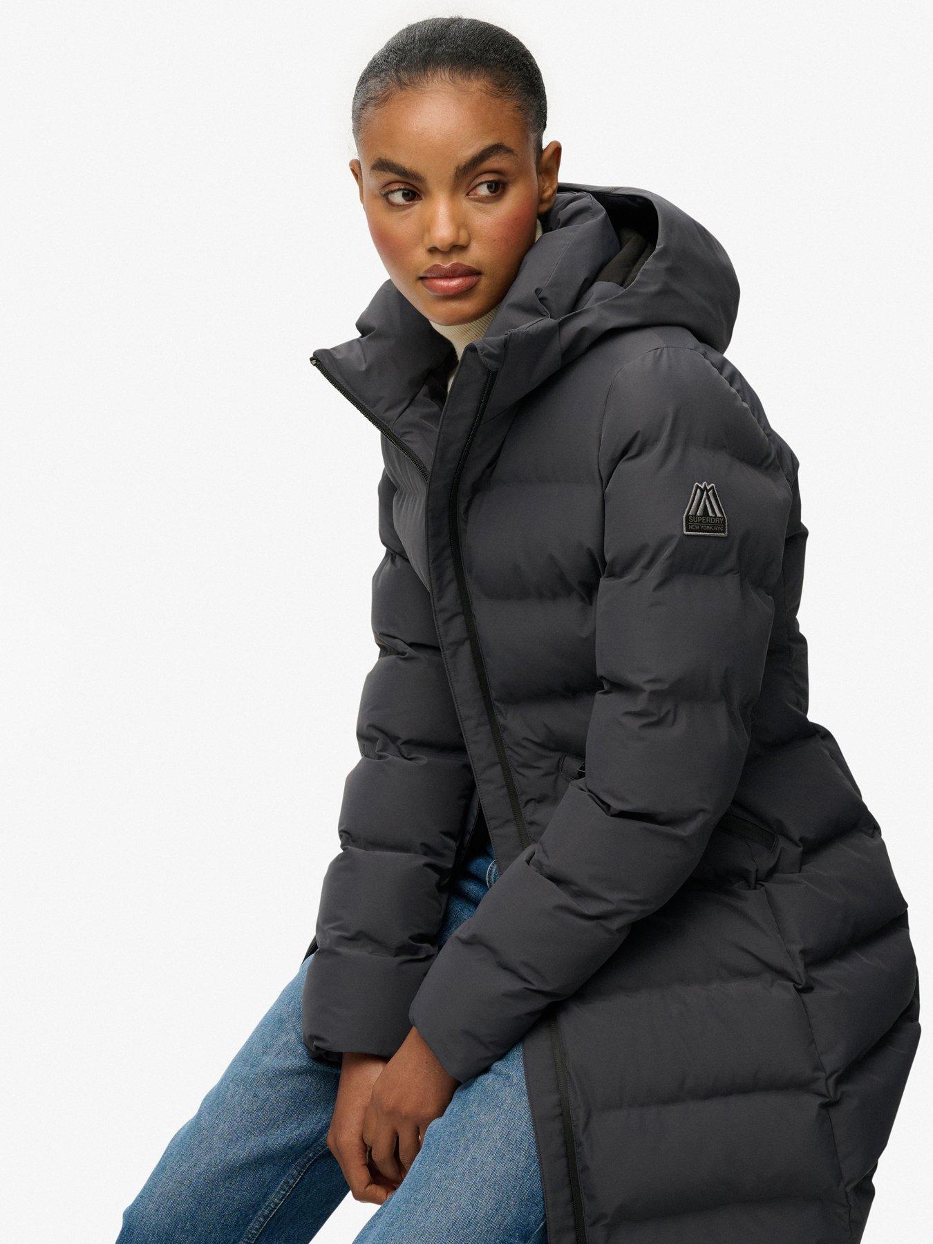 image of superdry-city-mid-padded-jacket-ebony-black