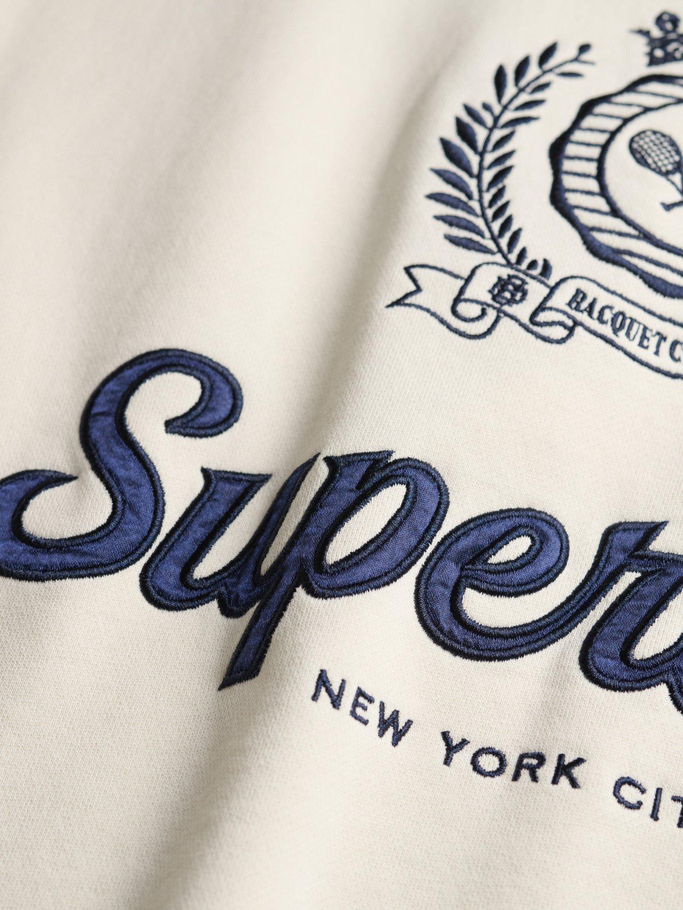 image of superdry-country-club-loose-crewneck-sweatshirt-off-nbspwhite