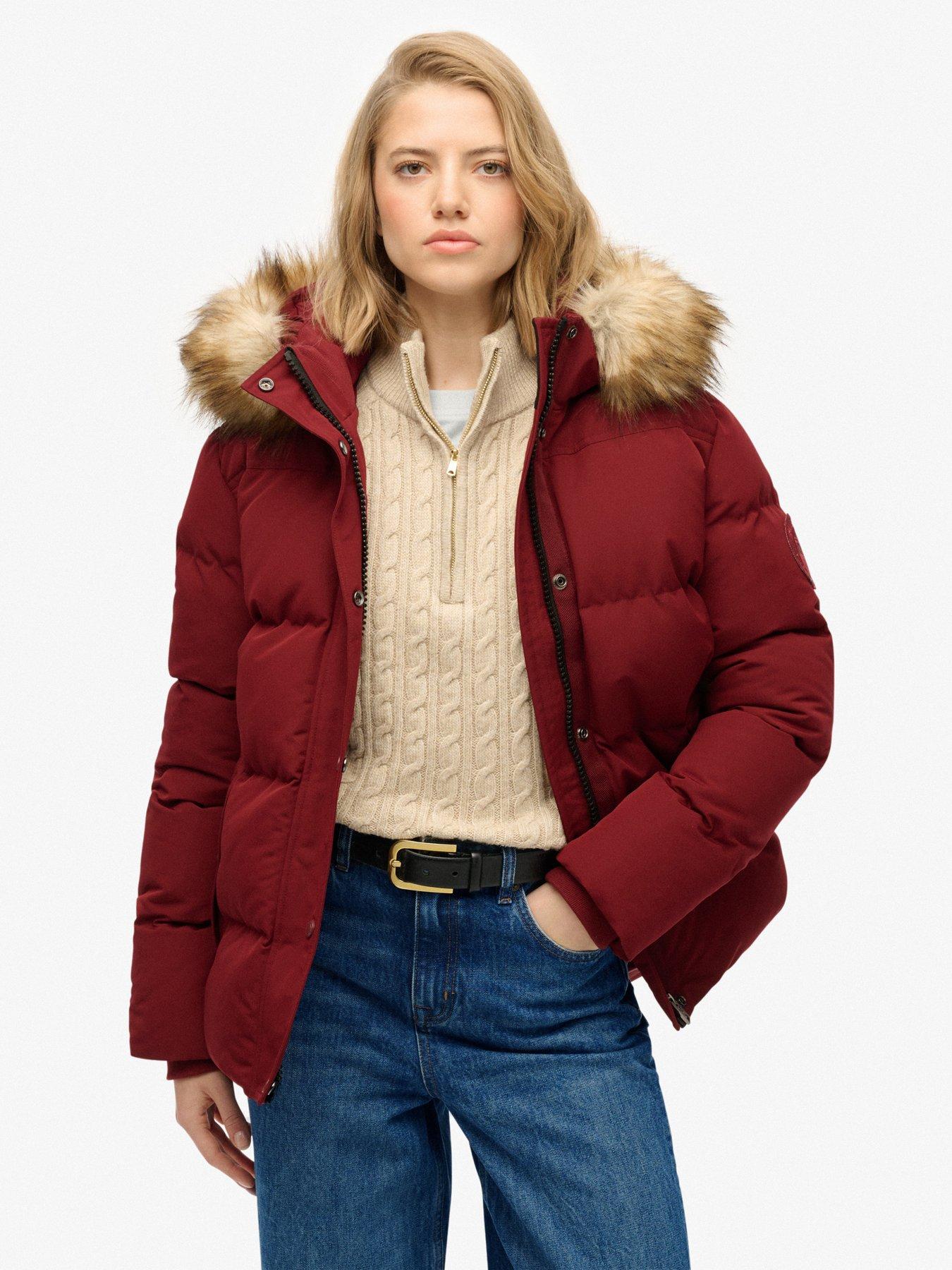 Superdry Everest 5 Baffle Puffer Jacket - Stanton Red