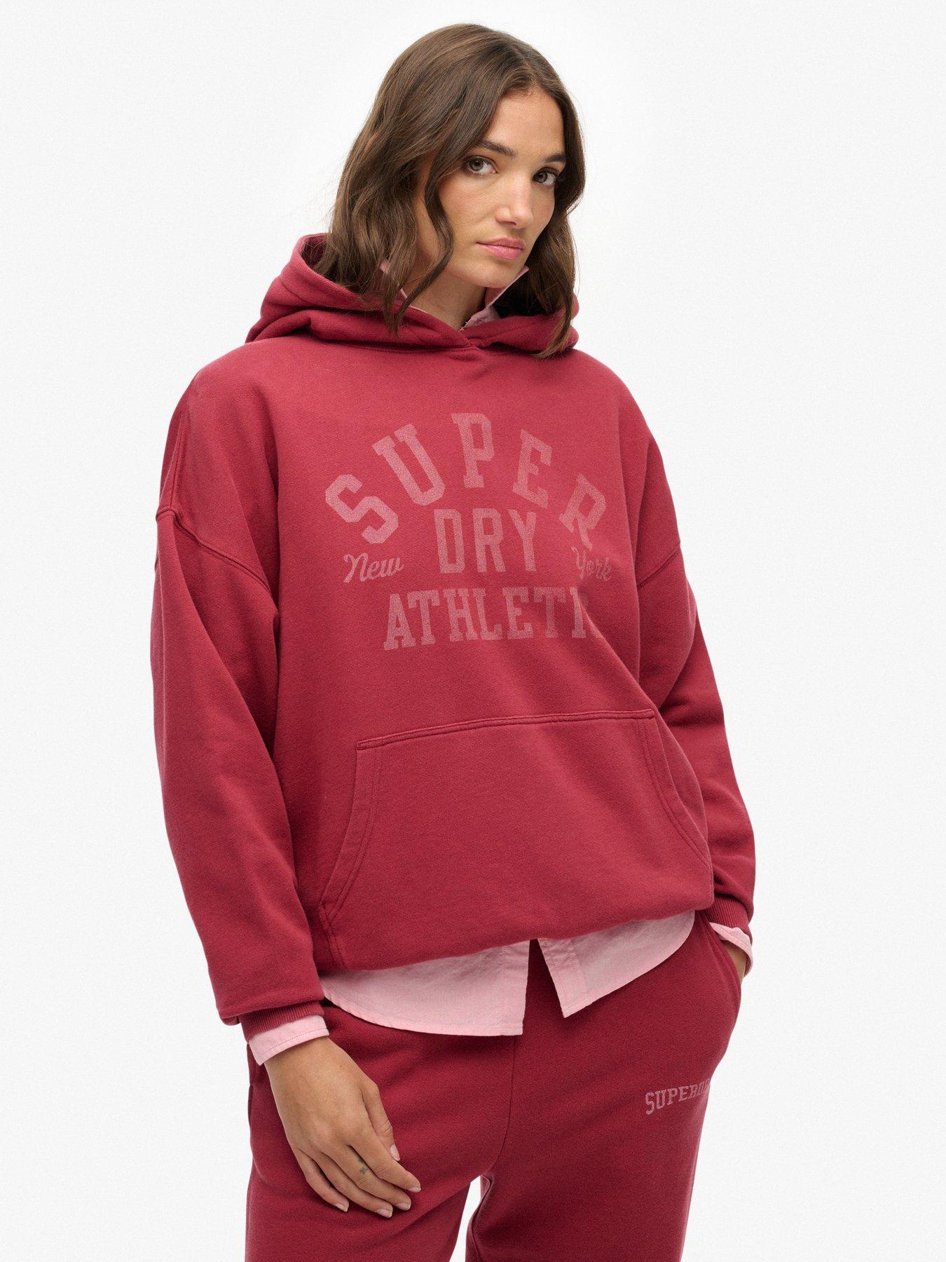 Superdry Athletic Essentials Relax Hood - Bordeaux Red