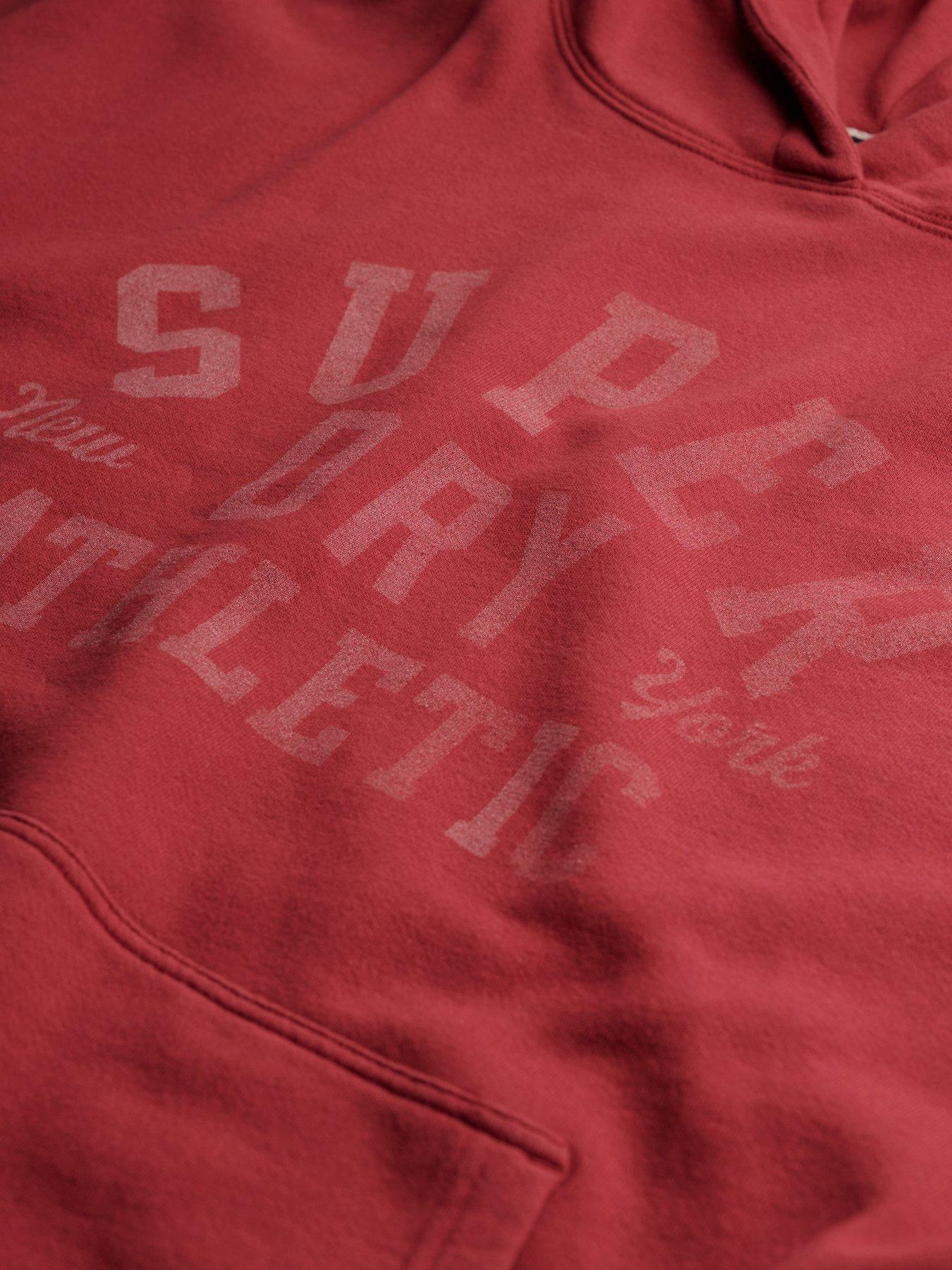  image of superdry-athletic-essentials-relax-hood-bordeaux-red