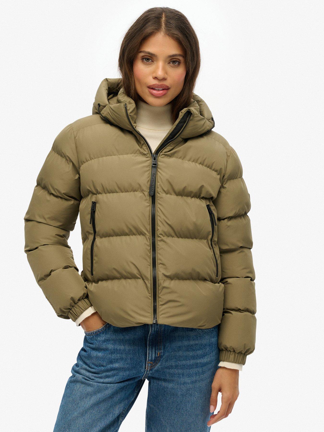  image of superdry-hooded-sports-puffer-jacket-khaki-green