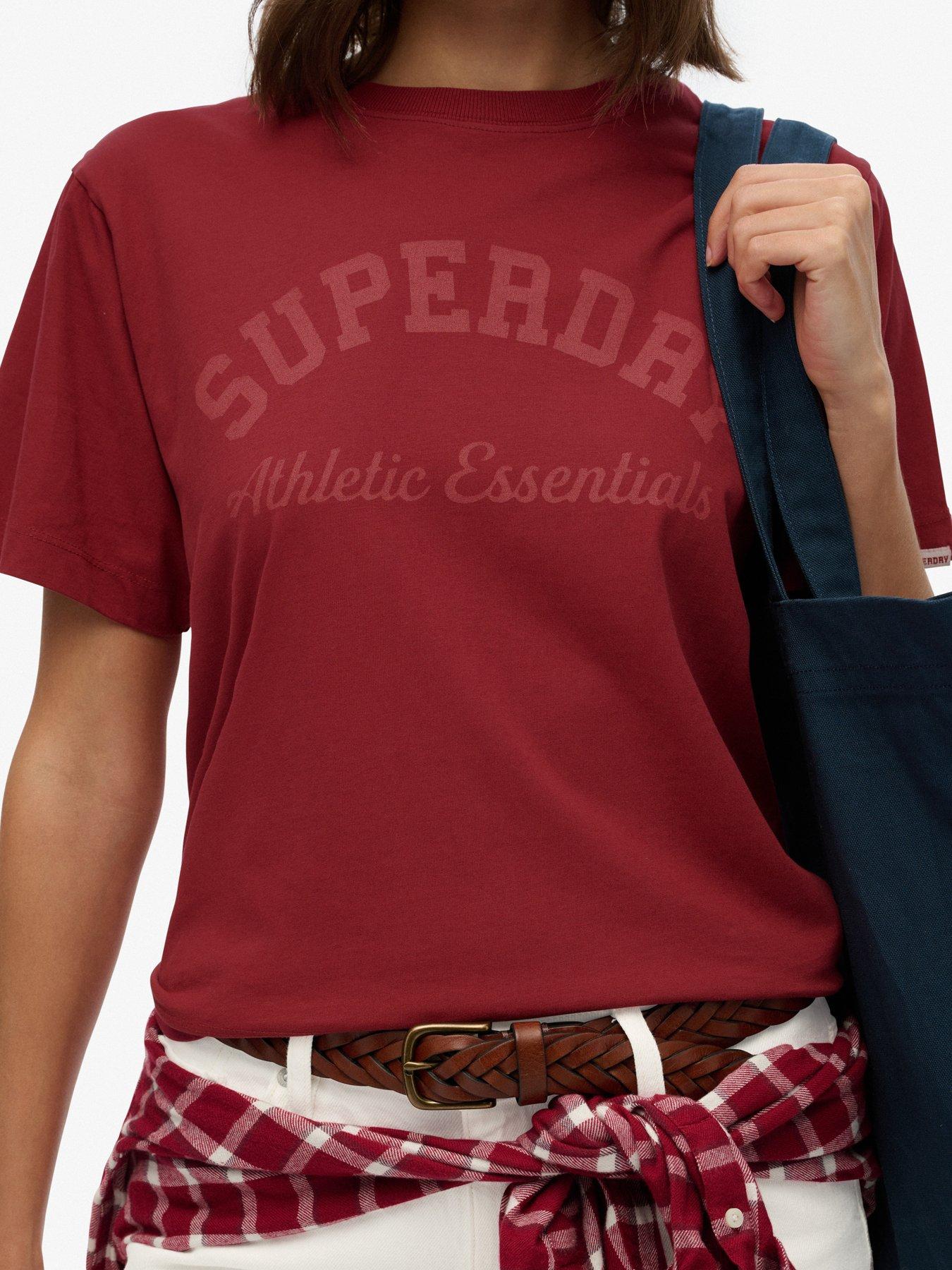 Image 5 of 5 of Superdry Athletic Essentials Loose T-Shirt - Bordeaux Red