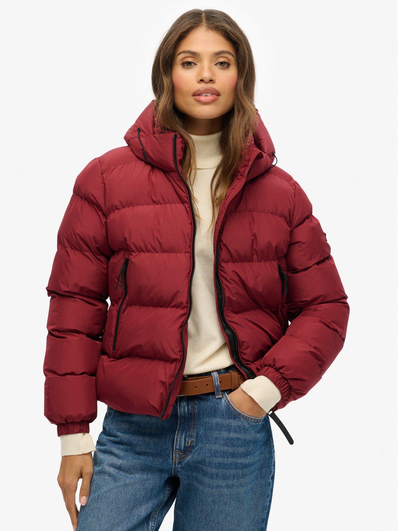  image of superdry-hooded-sports-puffer-jacket-stanton-red