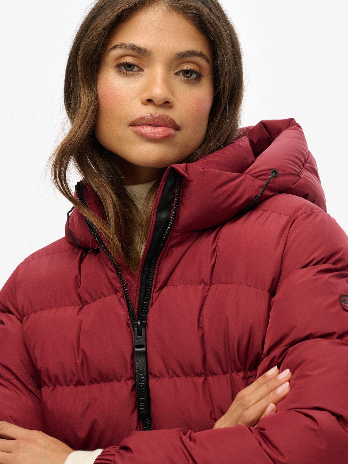  image of superdry-hooded-sports-puffer-jacket-stanton-red