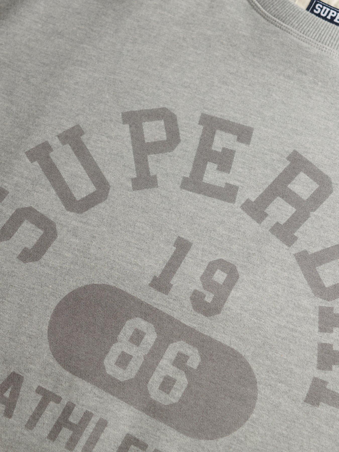  image of superdry-athletic-essentials-relaxed-crew-sweatshirt--grey-marl