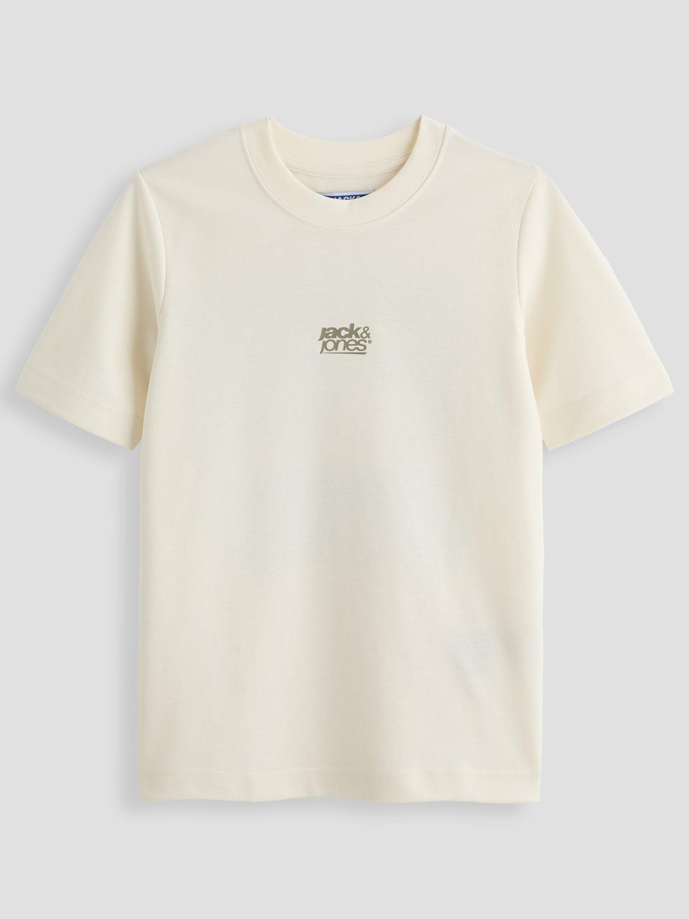 Image 3 of 7 of Jack & Jones Junior Boys Breeze Back Print Short Sleeve T-shirt - Sweet Corn