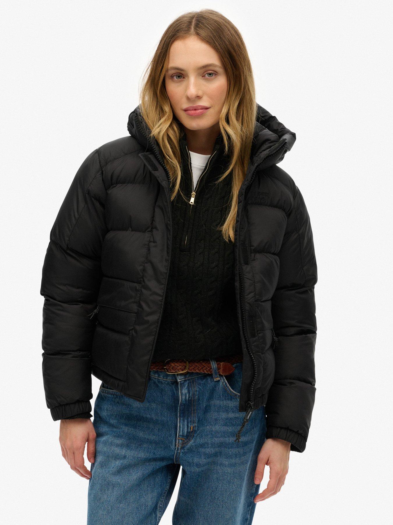 Superdry Hooded Tech Padded Jacket - Black