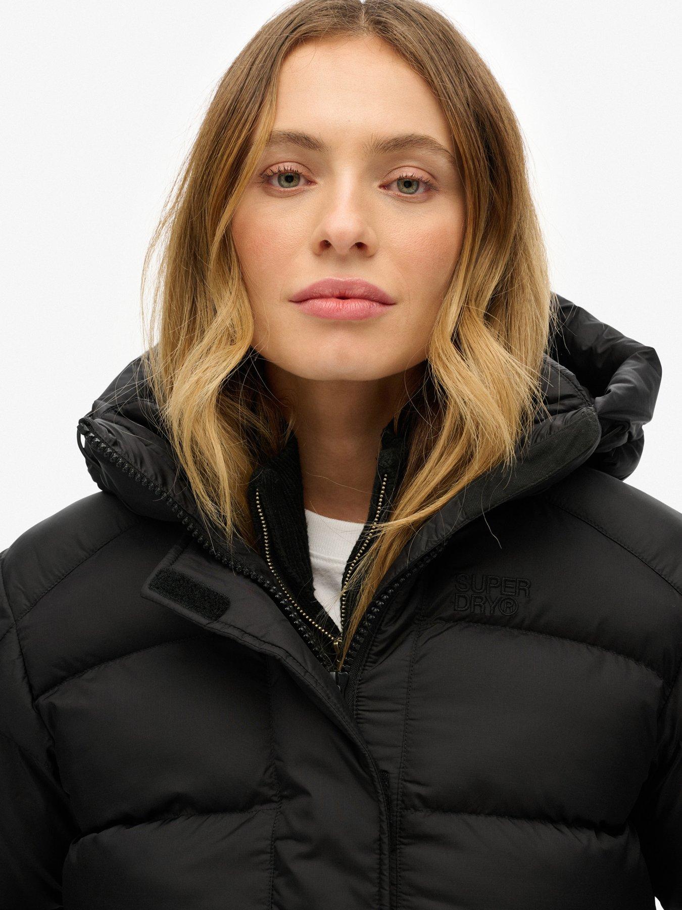  image of superdry-hooded-tech-padded-jacket-black