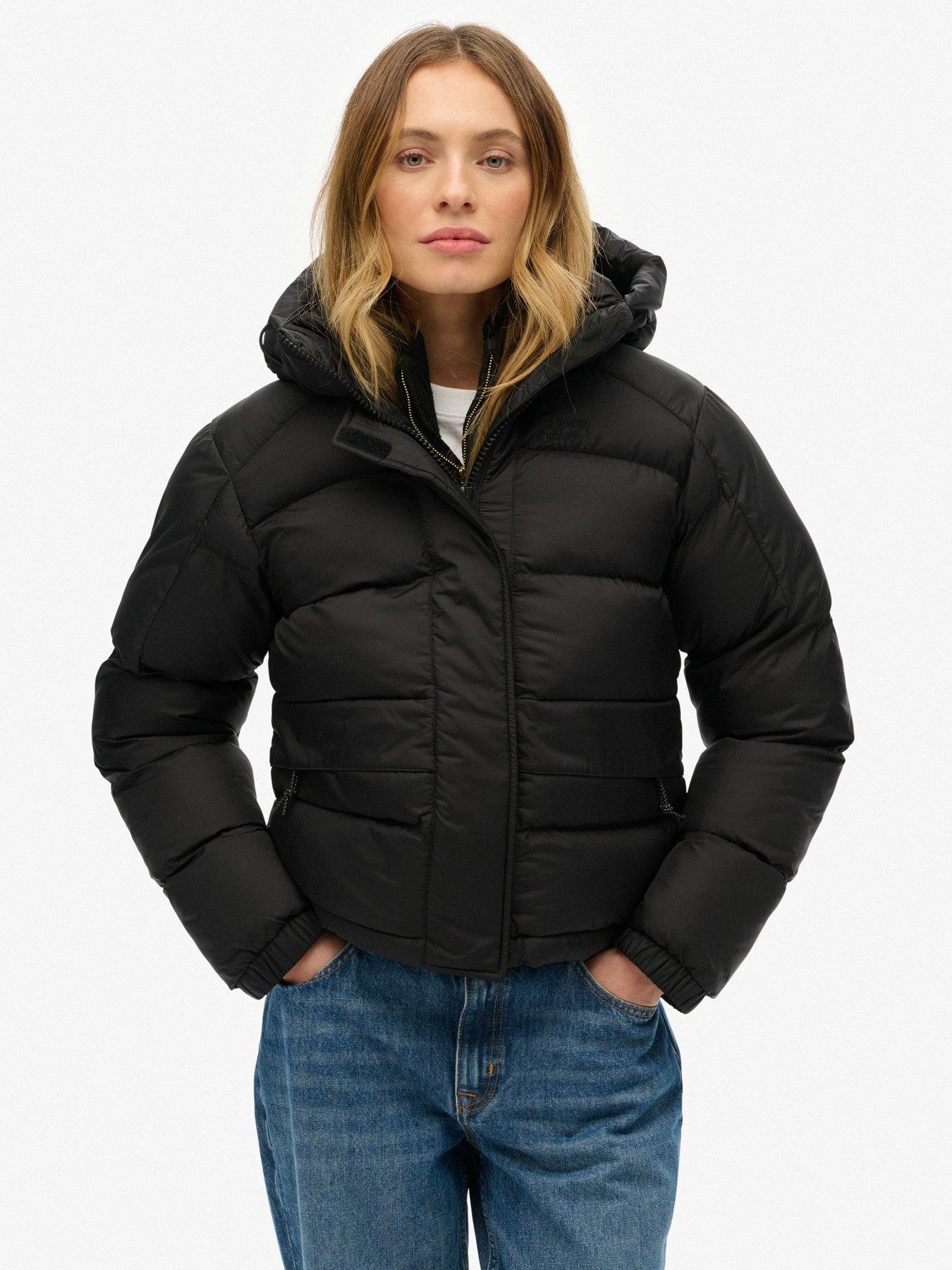  image of superdry-hooded-tech-padded-jacket-black