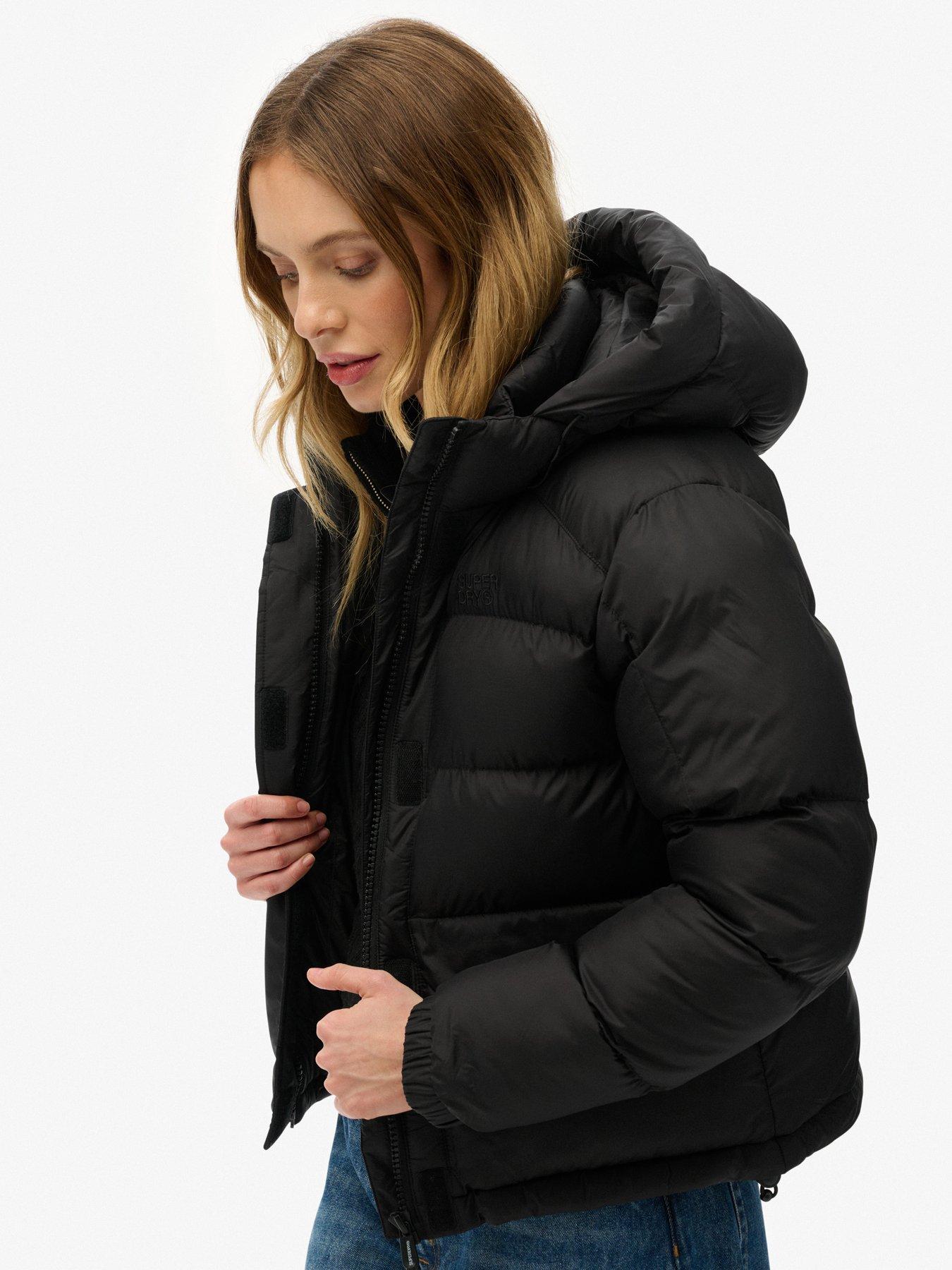  image of superdry-hooded-tech-padded-jacket-black