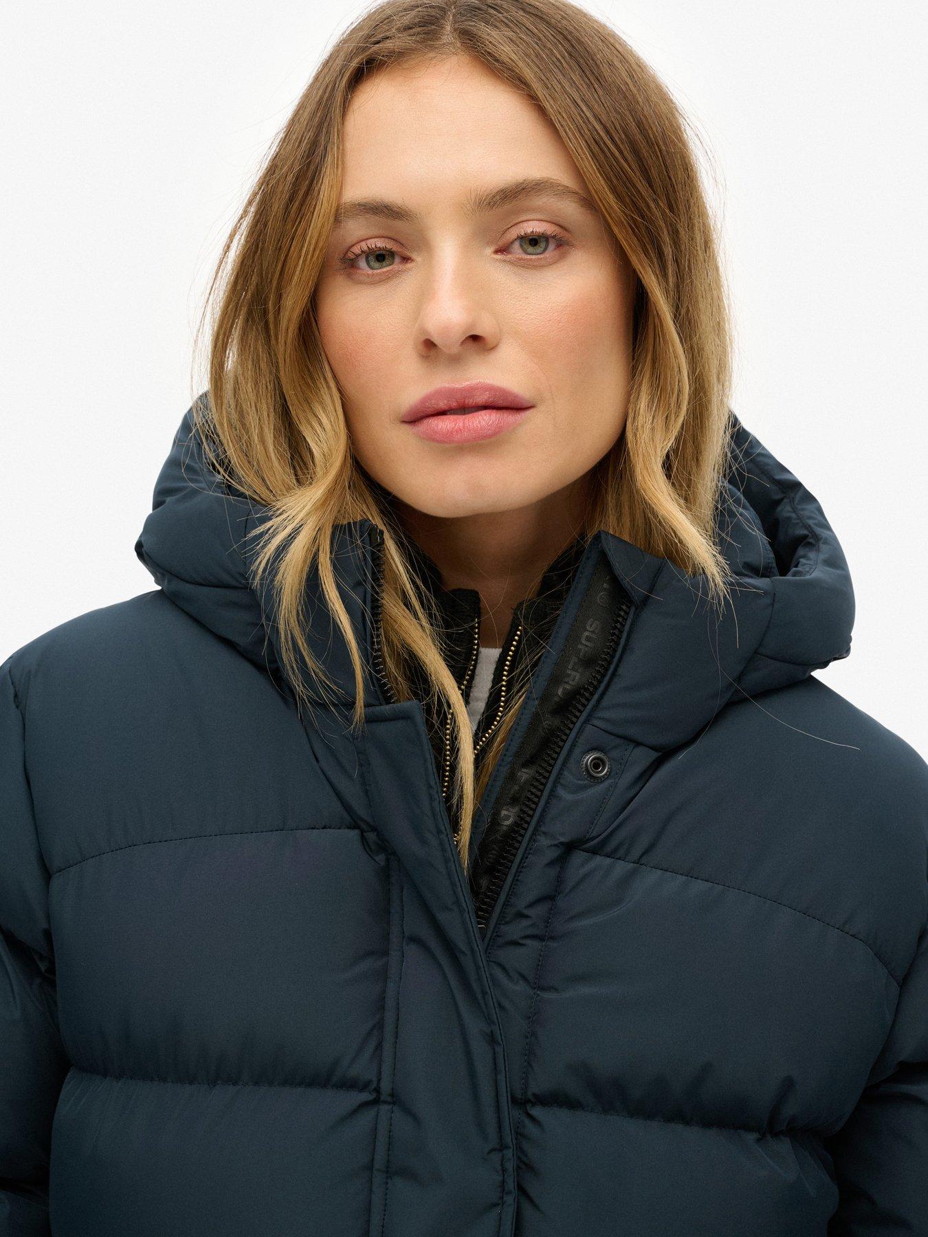  image of superdry-hooded-sports-puffer-mid-length-jacket-blueberry-navy