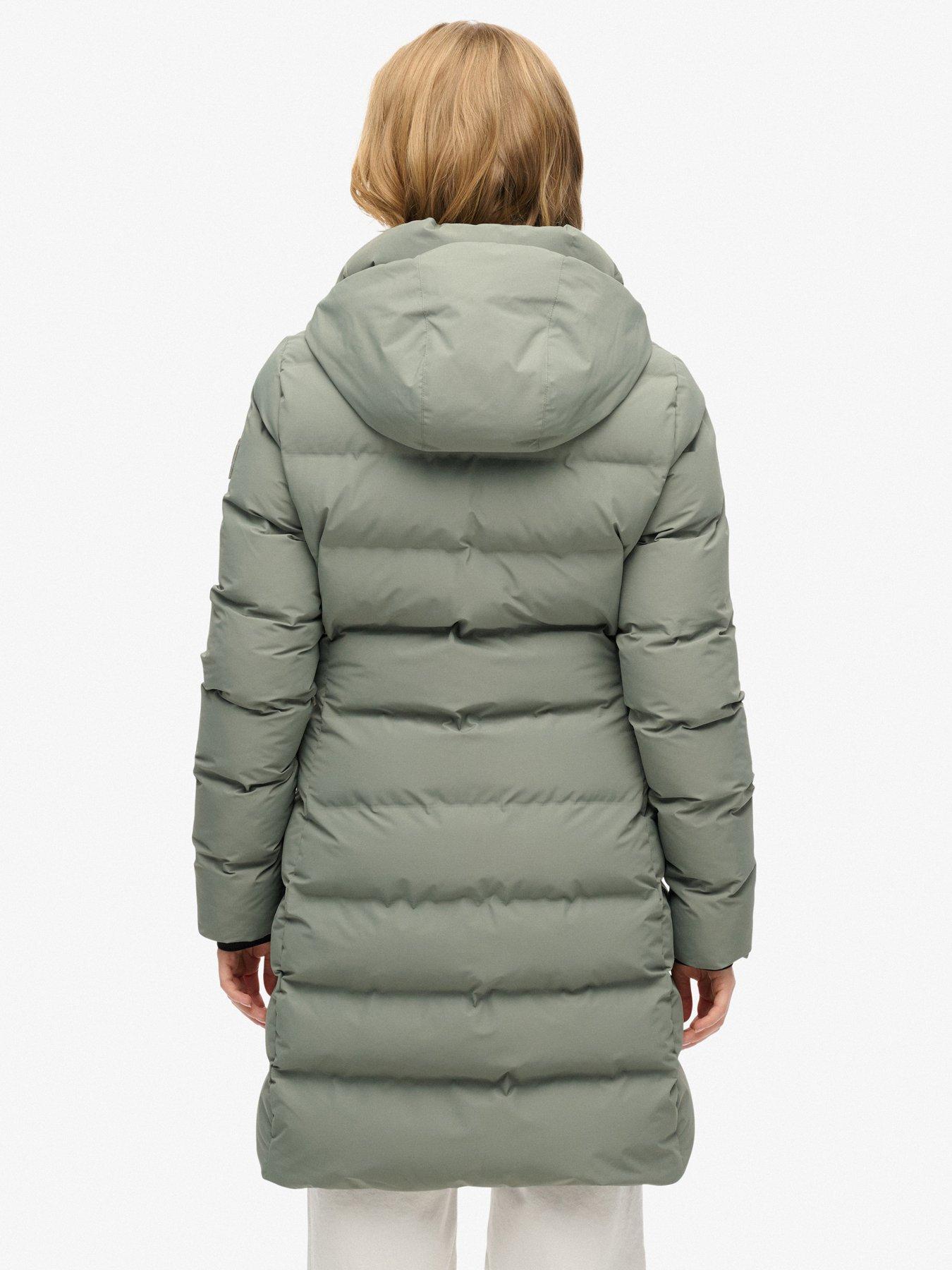  image of superdry-city-midlength-padded-jacket-freestyle-green