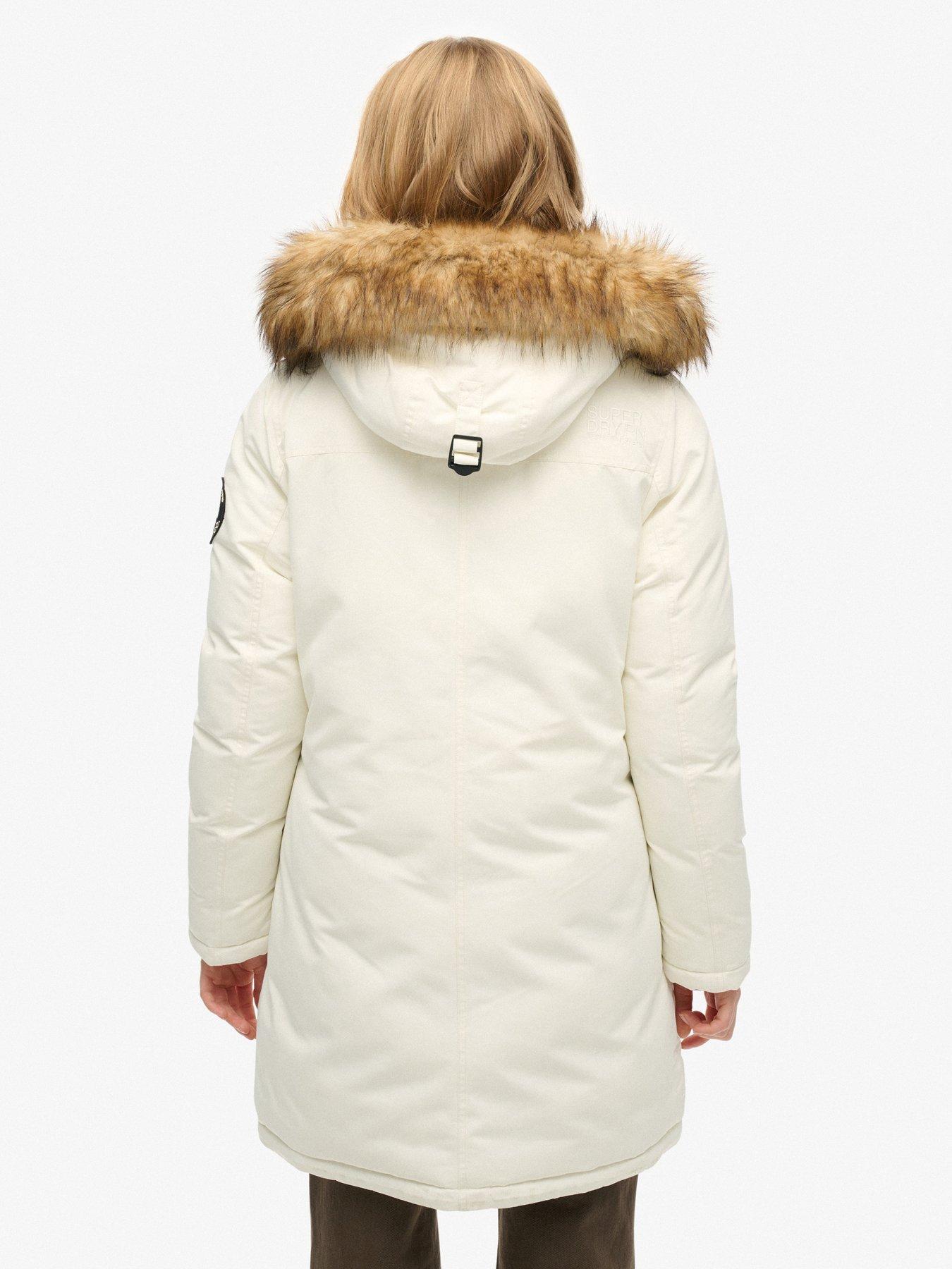  image of superdry-everest-faux-fur-parka-jacket-off-white