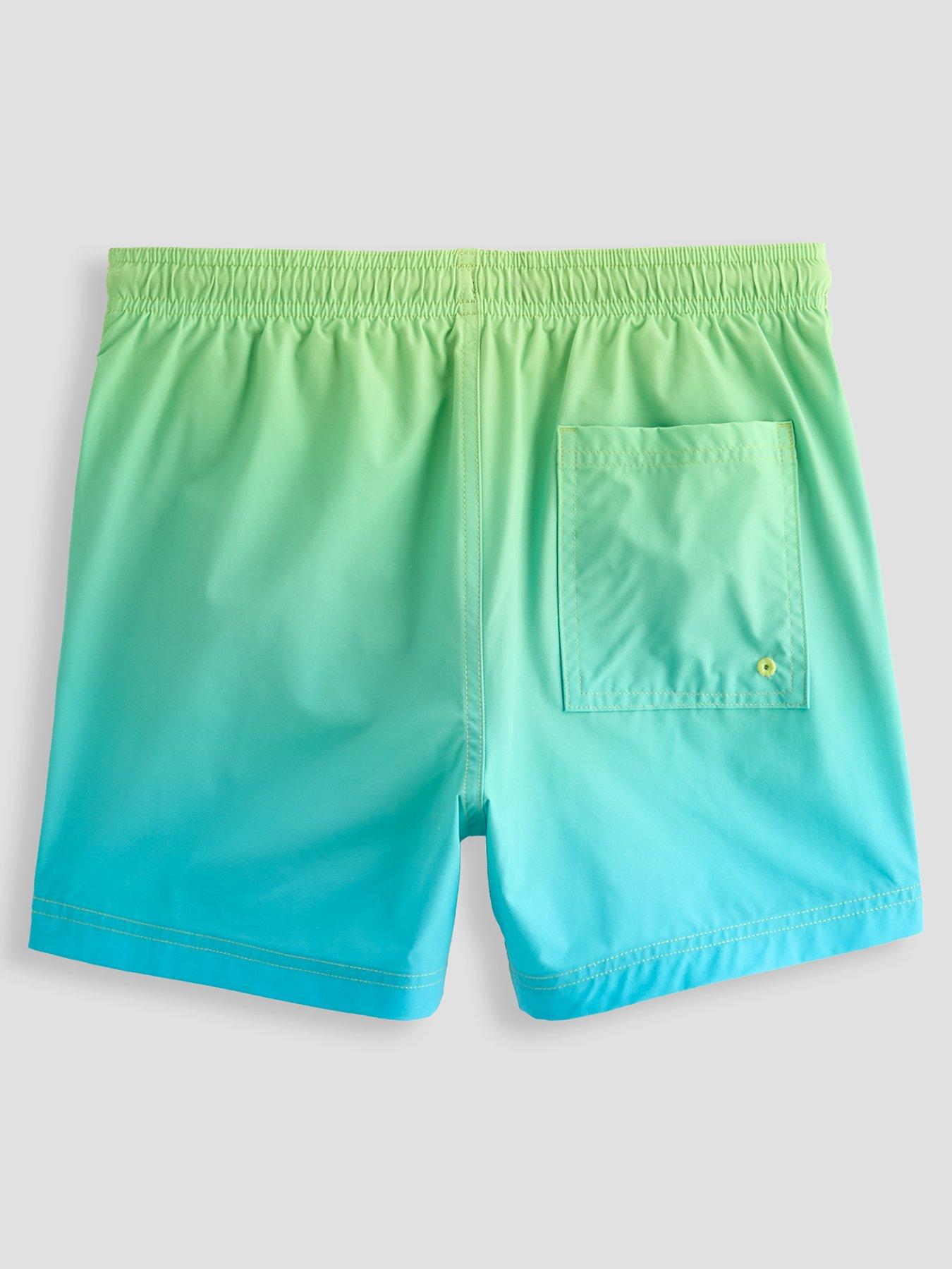 Image 2 of 4 of Jack & Jones Junior Boys Horizon Dip Dye Swim Shorts - Bright Lime Green