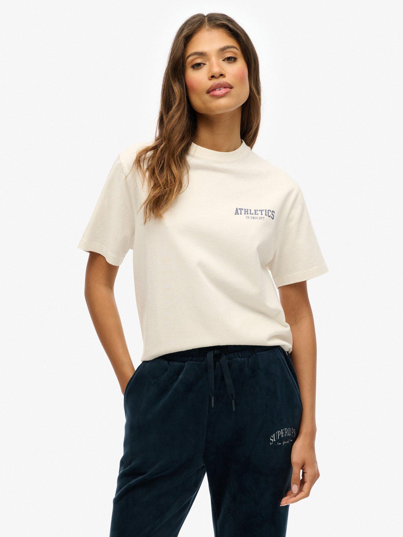  image of superdry-athletic-essentials-oversized-t-shirt-desert-bone-off-white