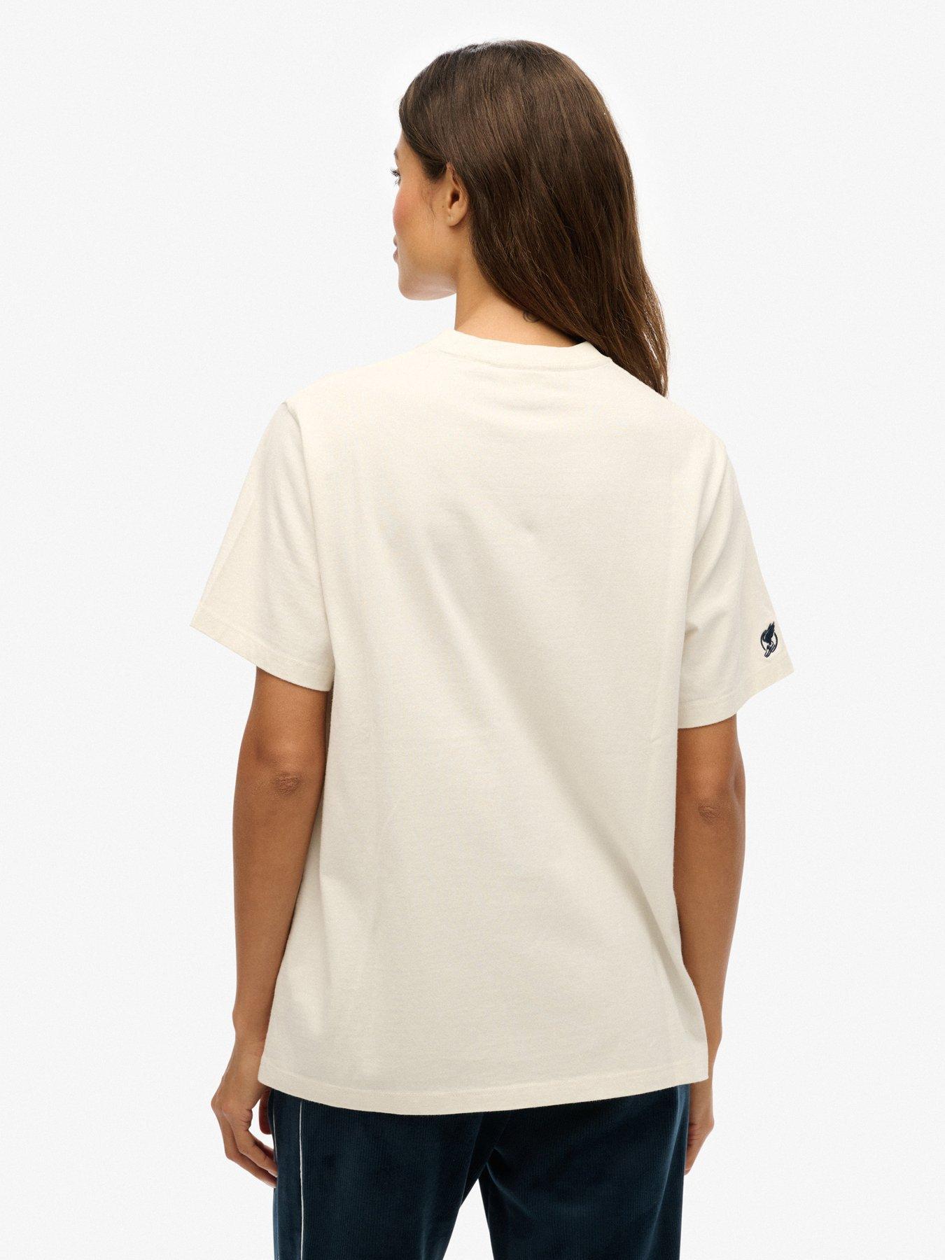  image of superdry-athletic-essentials-oversized-t-shirt-desert-bone-off-white